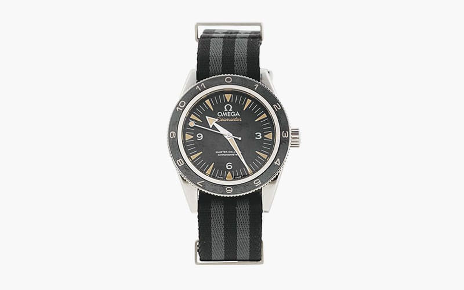 Prototype een van de acht Omega Seamaster 300 polshorloges, gedragen door Daniel Craig als James Bond. Schatting: £ 15.000-20.000. Deze kavel is aangeboden in James Bond Spectre: de veiling op 18 februari bij Christie's in Londen
