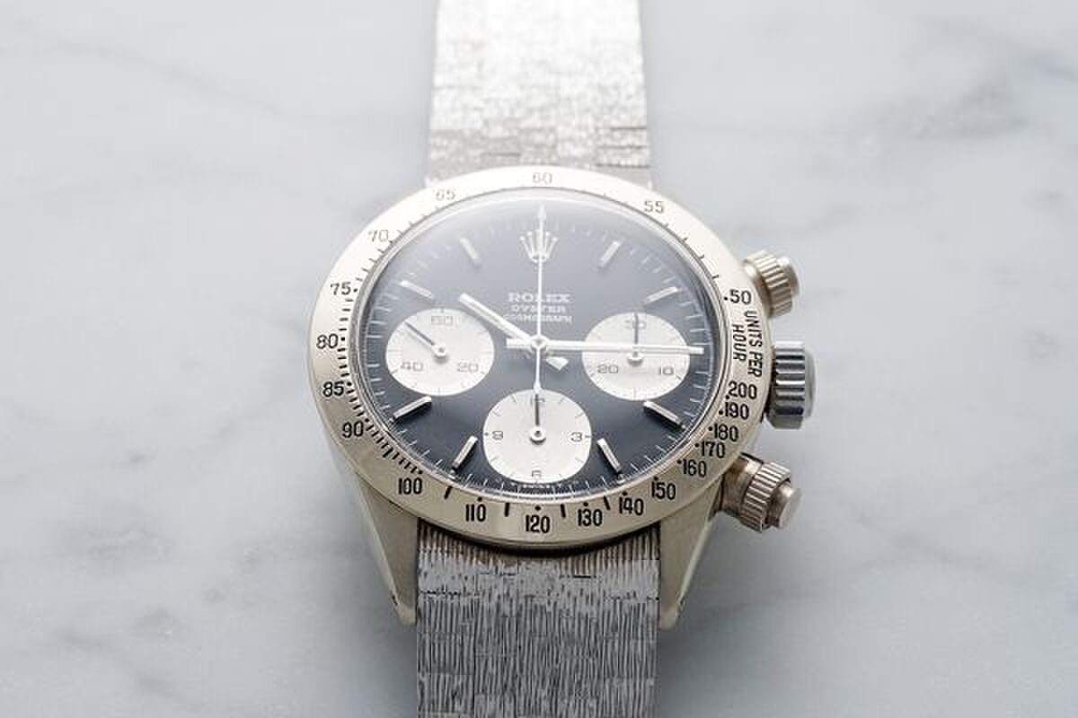 Rolex daytona Unicorn reference 6265 witgoud John Goldberger Philips auctions Pure Luxe
