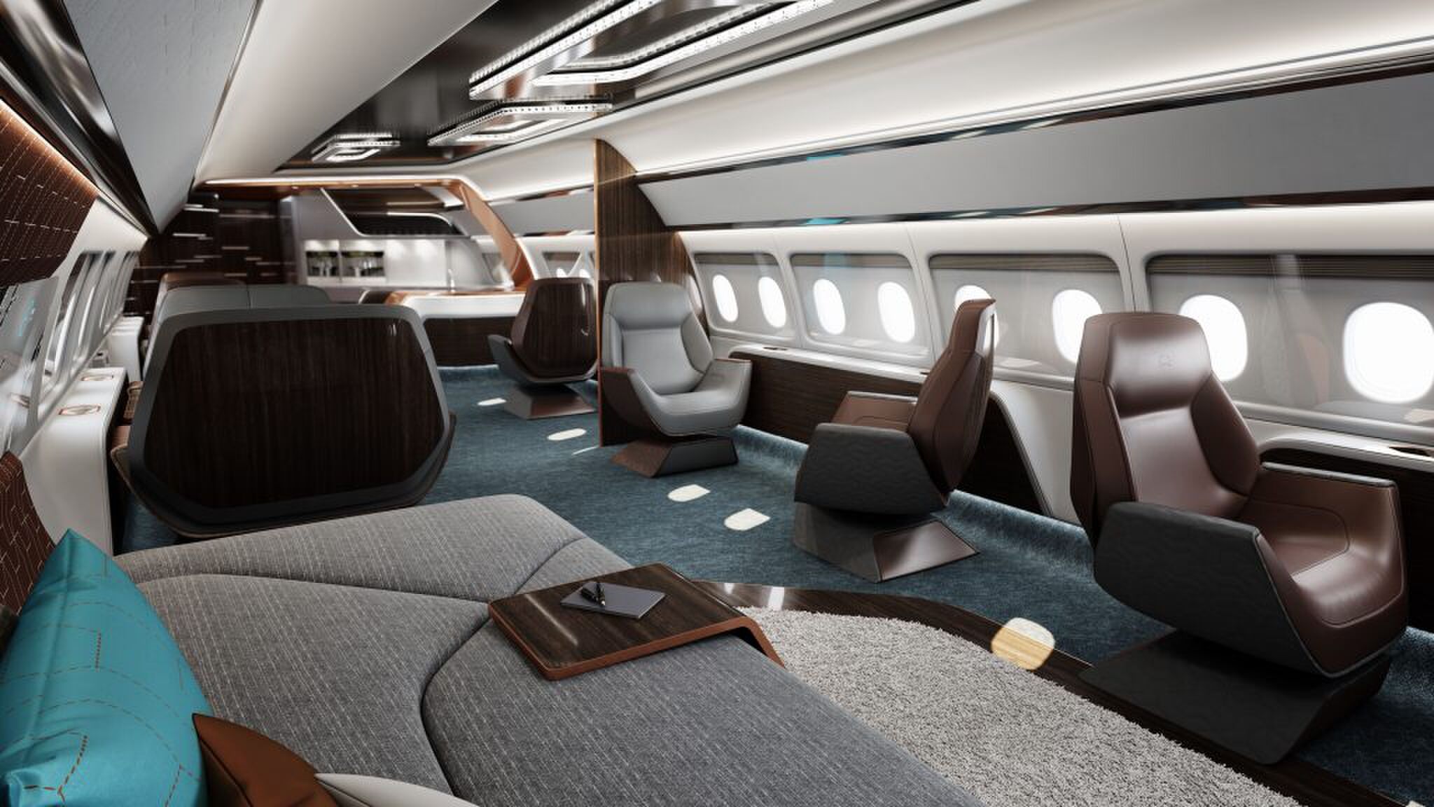 design q interieur ontwerp privévliegtuig Pure Luxe