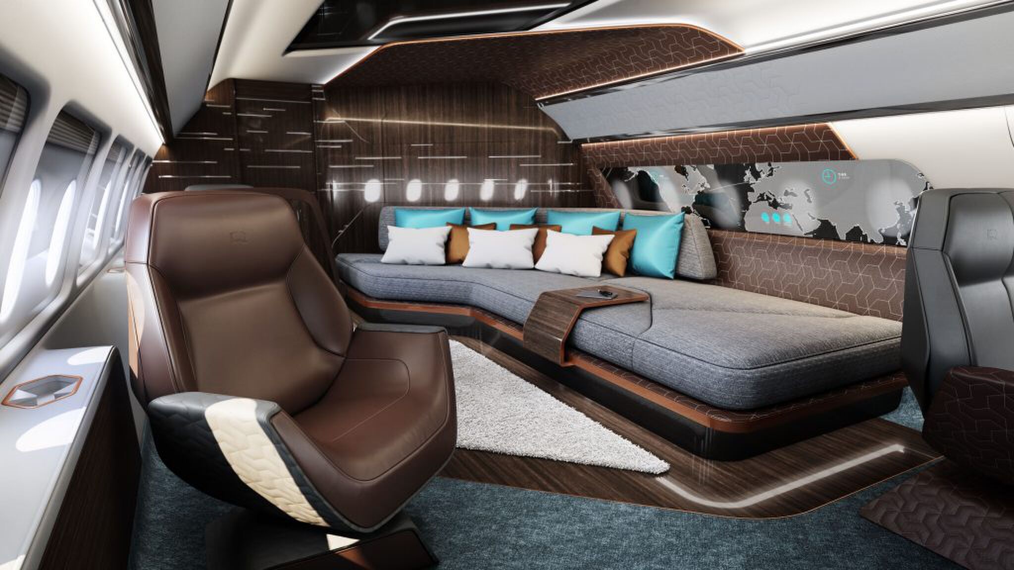 design q interieur ontwerp privévliegtuig Pure Luxe
