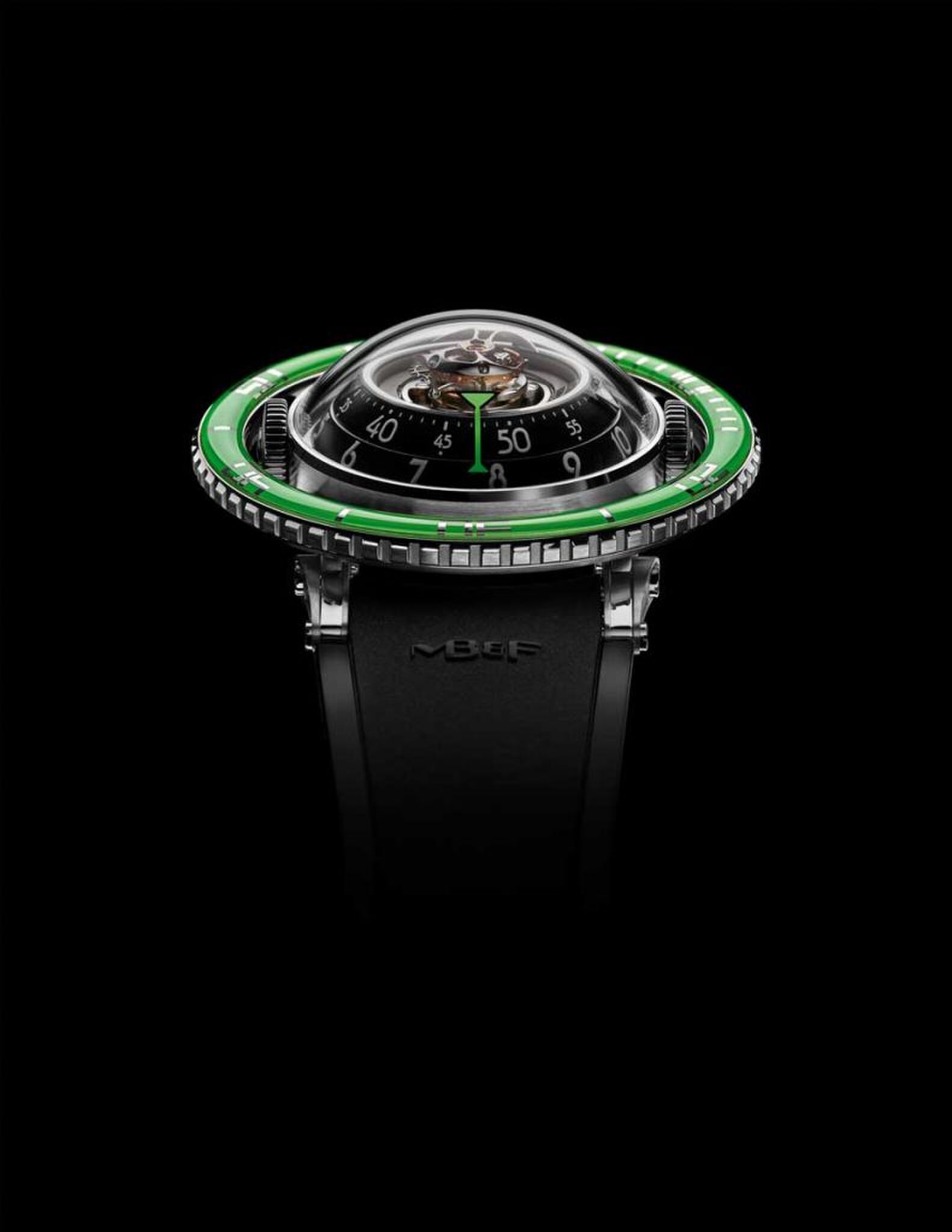 MB&F HM7 Aquapod green horloge horlogerie Pure Luxe