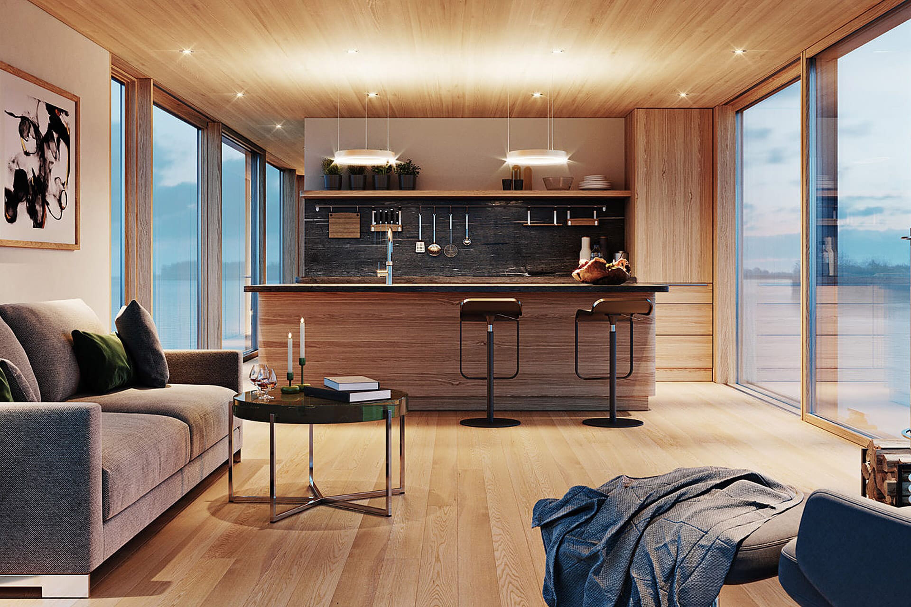 naturecruiser floating houseboat woonboot Pure Luxe