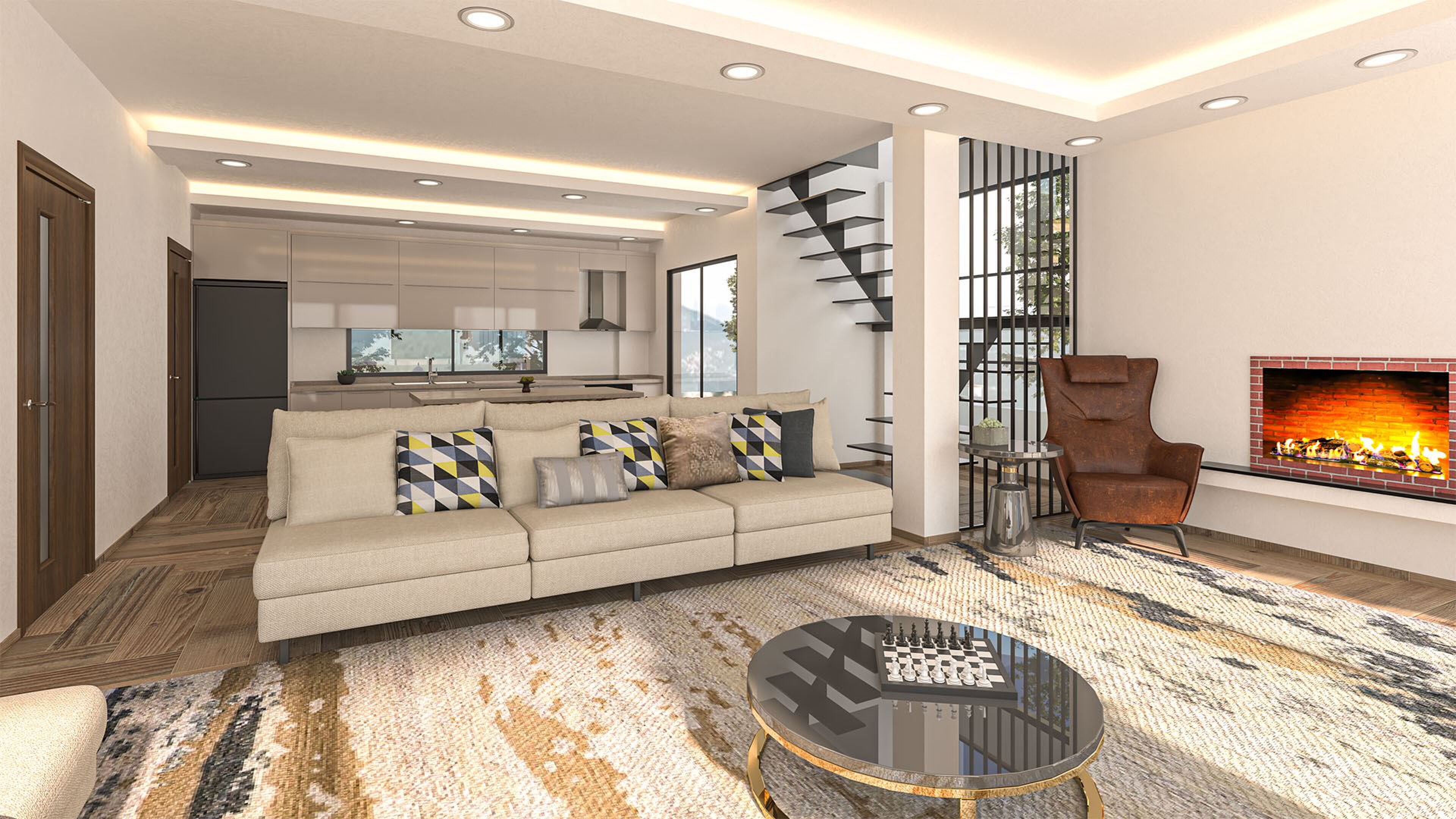 Turkije villa woonkamer