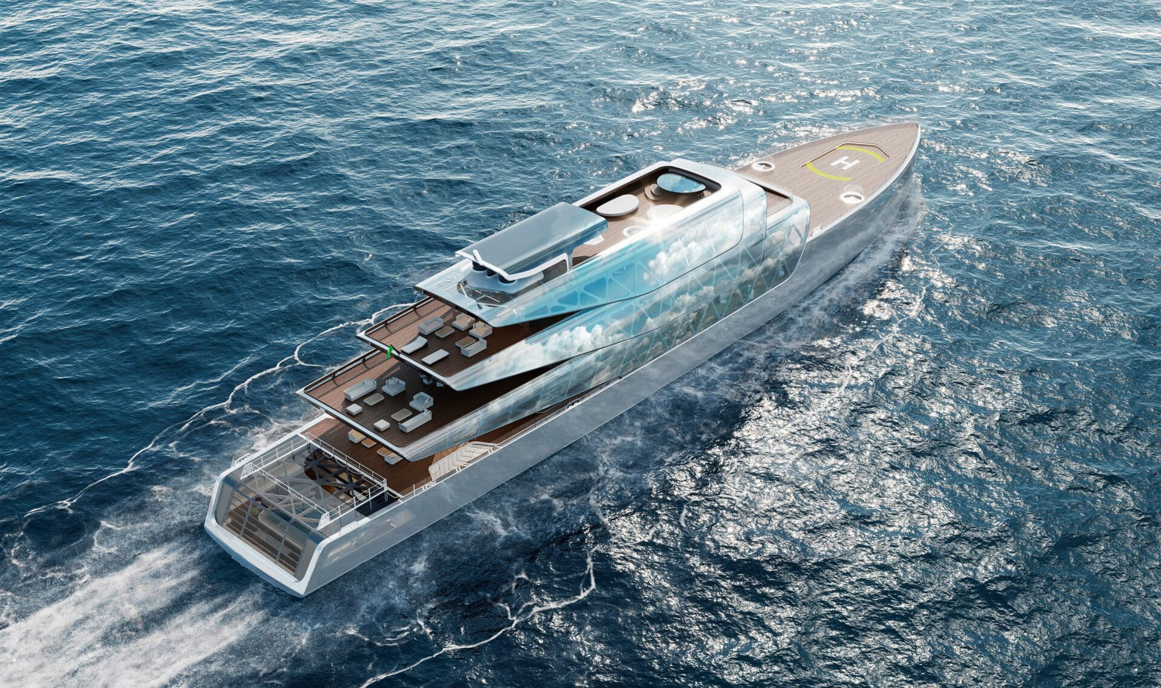 Pegasus lanceert revolutionair 3D superjachtconcept van 88 meter lang luxejacht