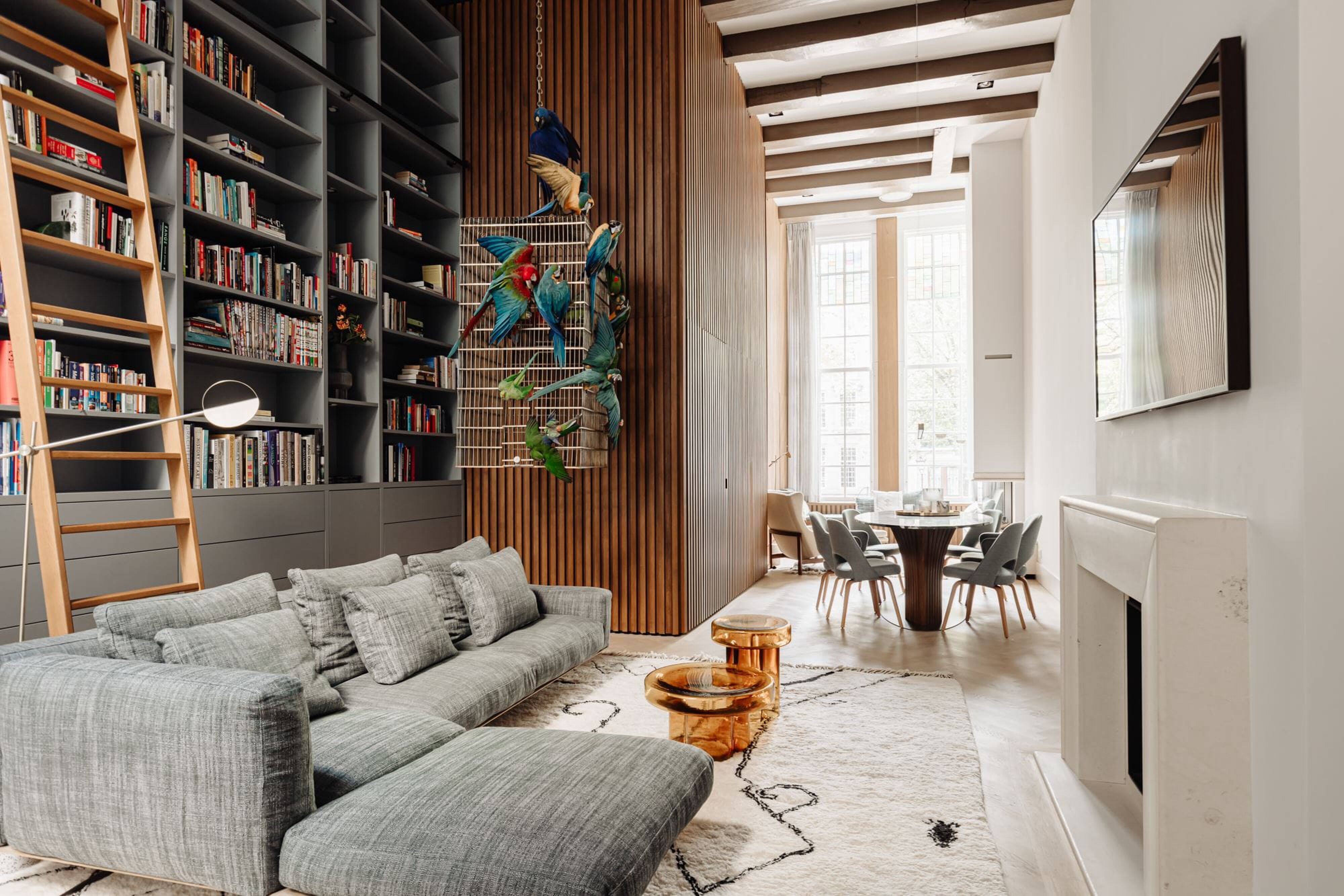 Woonkamer grachtenpand Amsterdam
