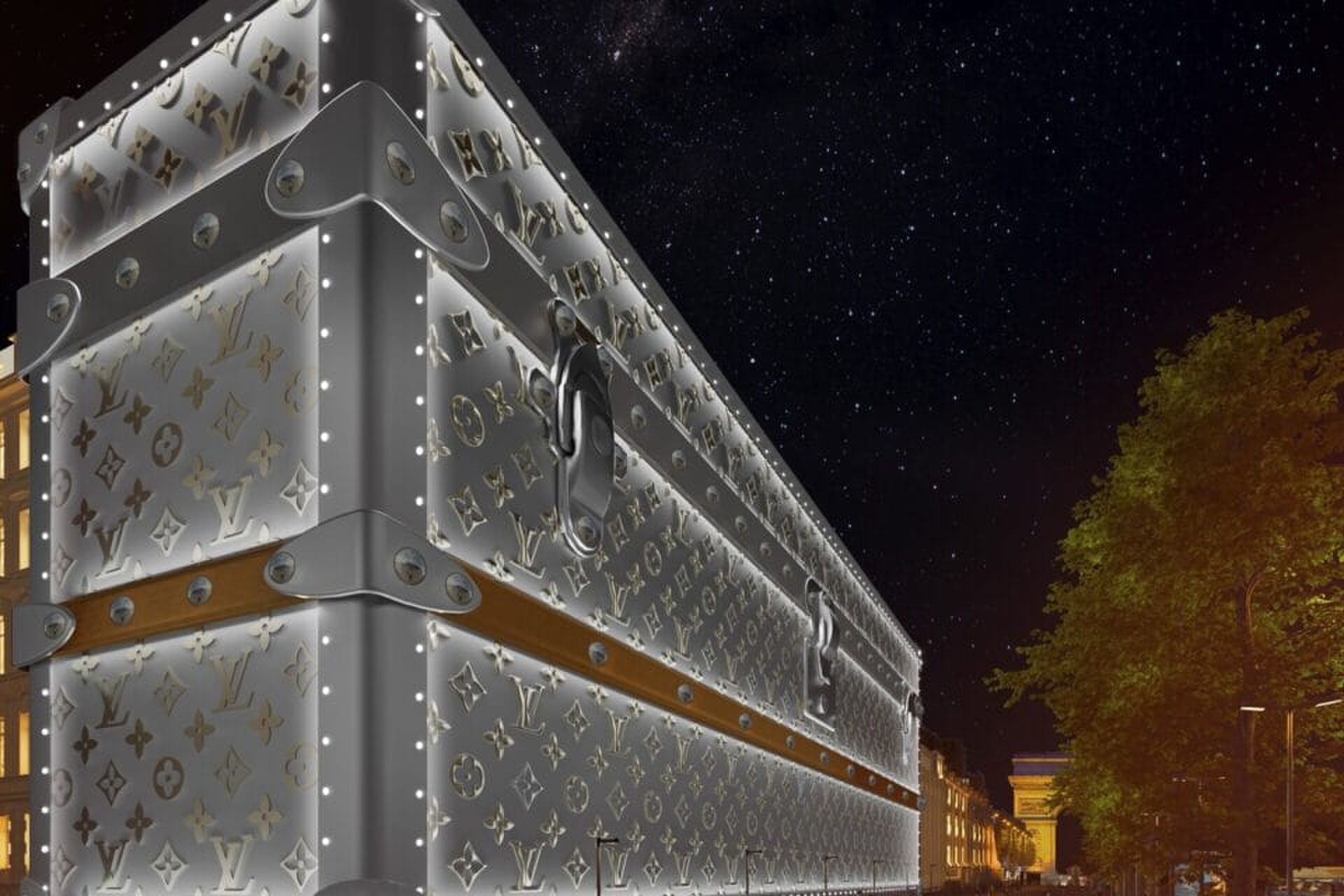 Een luxe uitbreiding op de Champs-Elysées met en monogram Louis Vuitton hotel