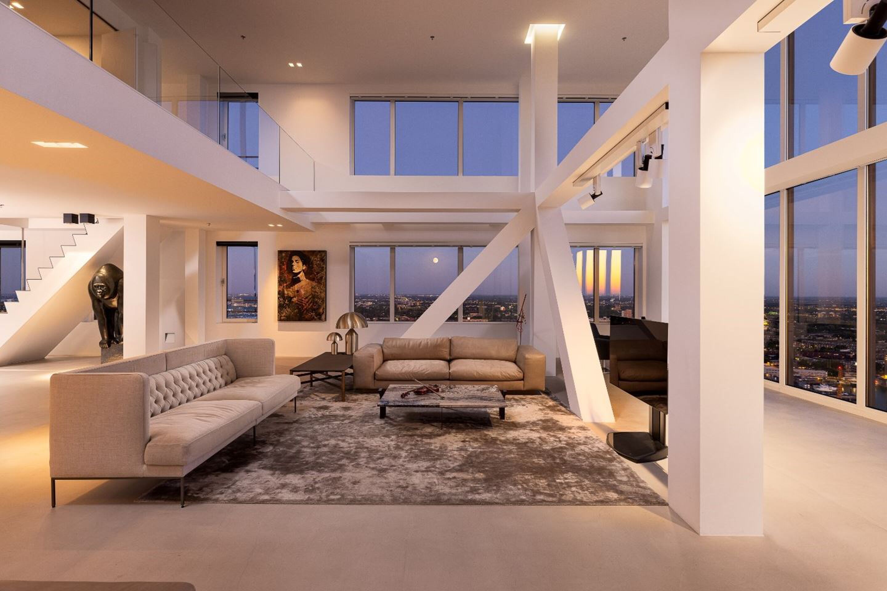 Het penthouse van Peter Merceij in Rotterdam