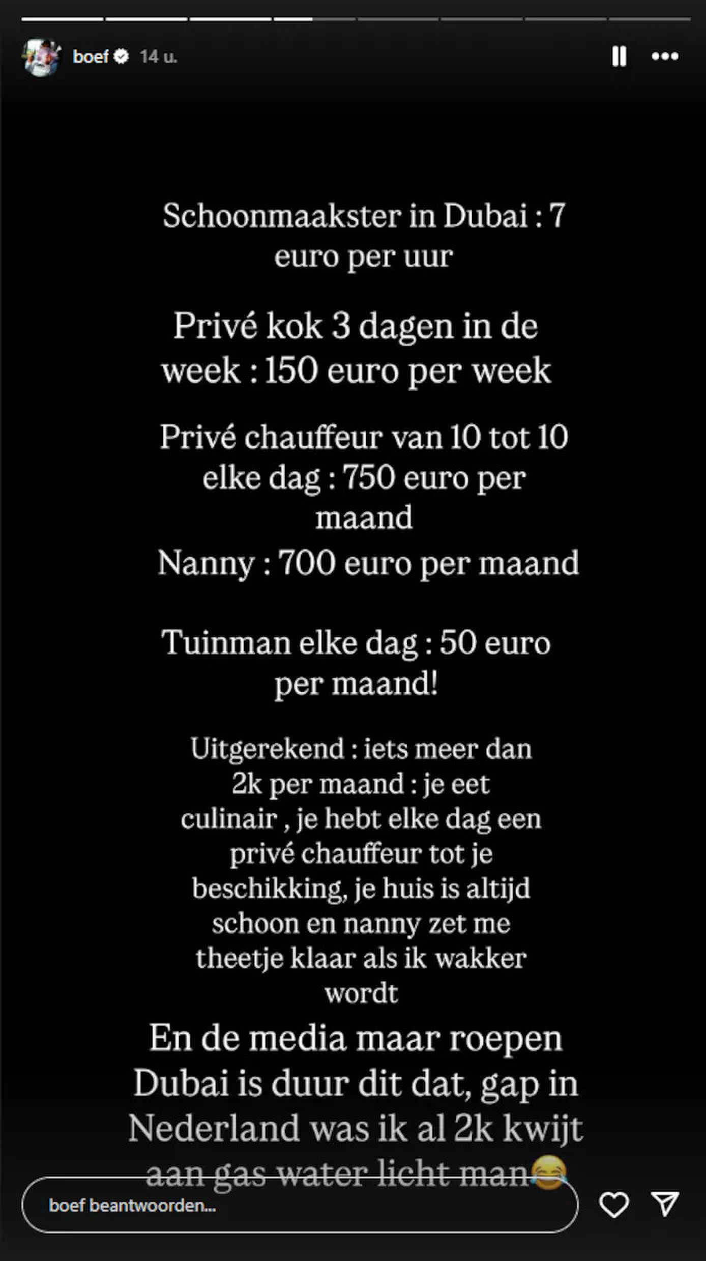 Rapper Boef uitgaven Dubai