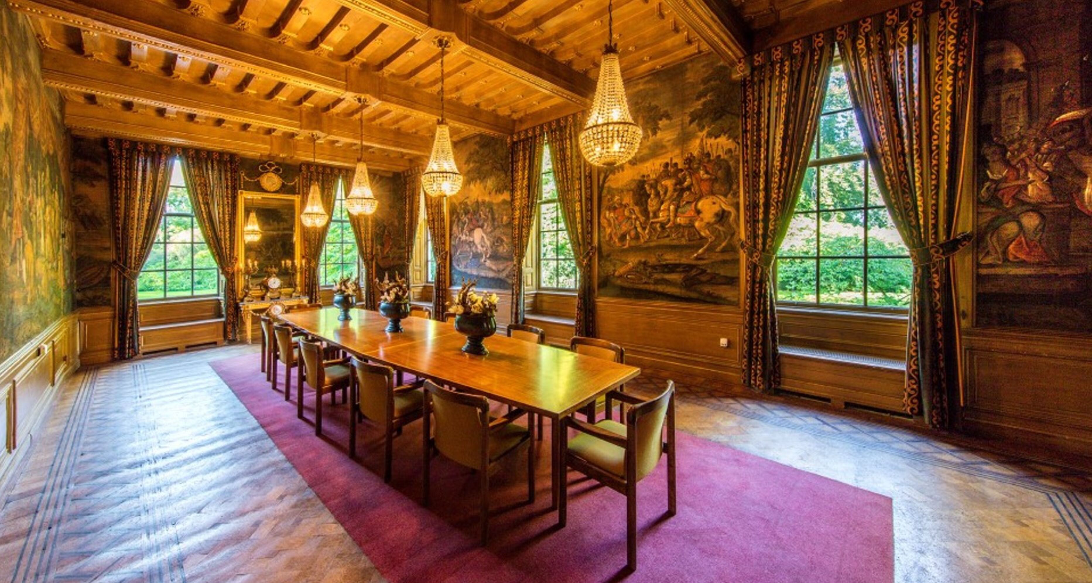 De conferentieruimte van Kasteel Rijnhuizen in Nieuwegein