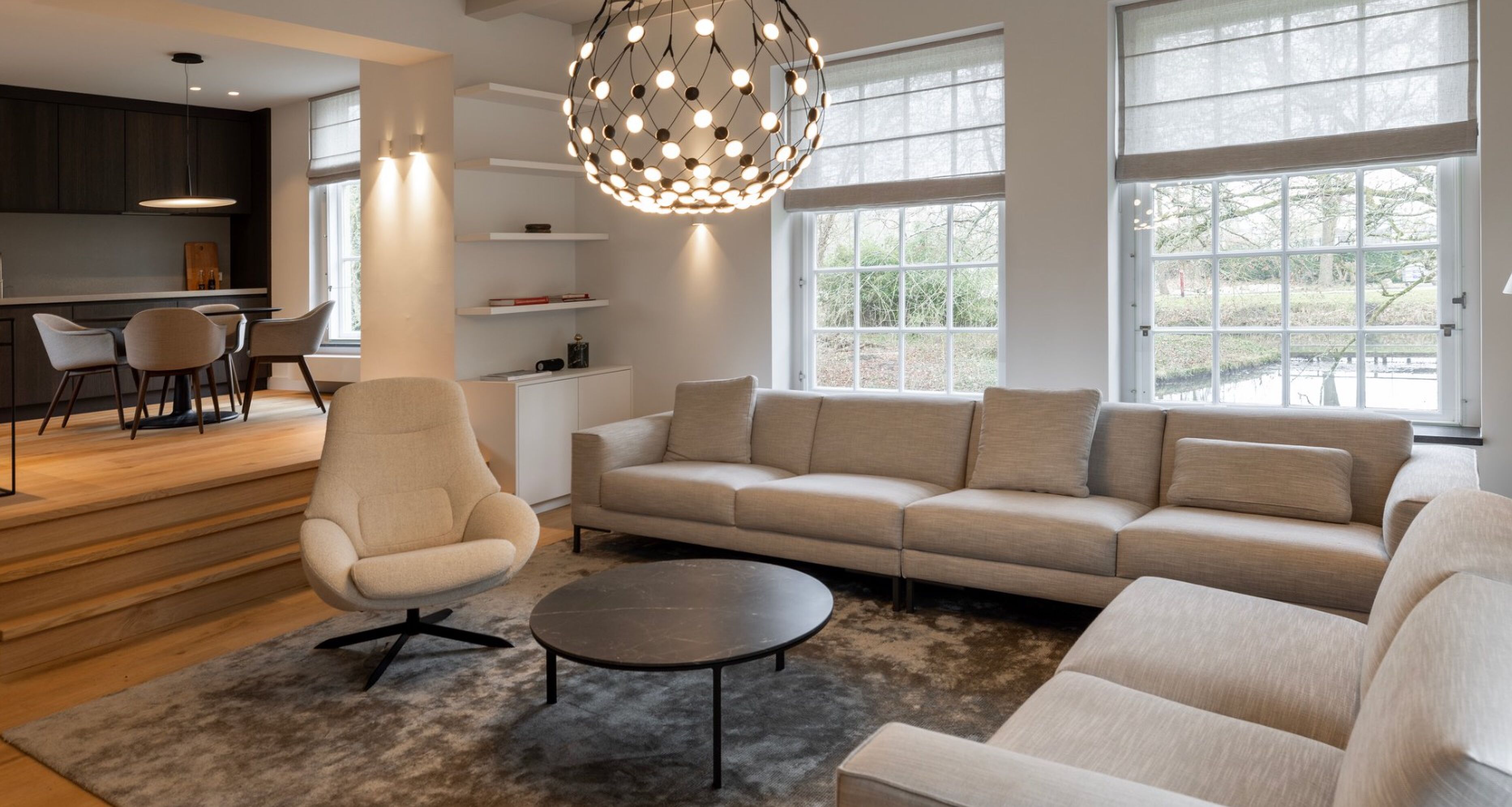 De woonkamer van kasteel Rijnhuizen in Nieuwegein