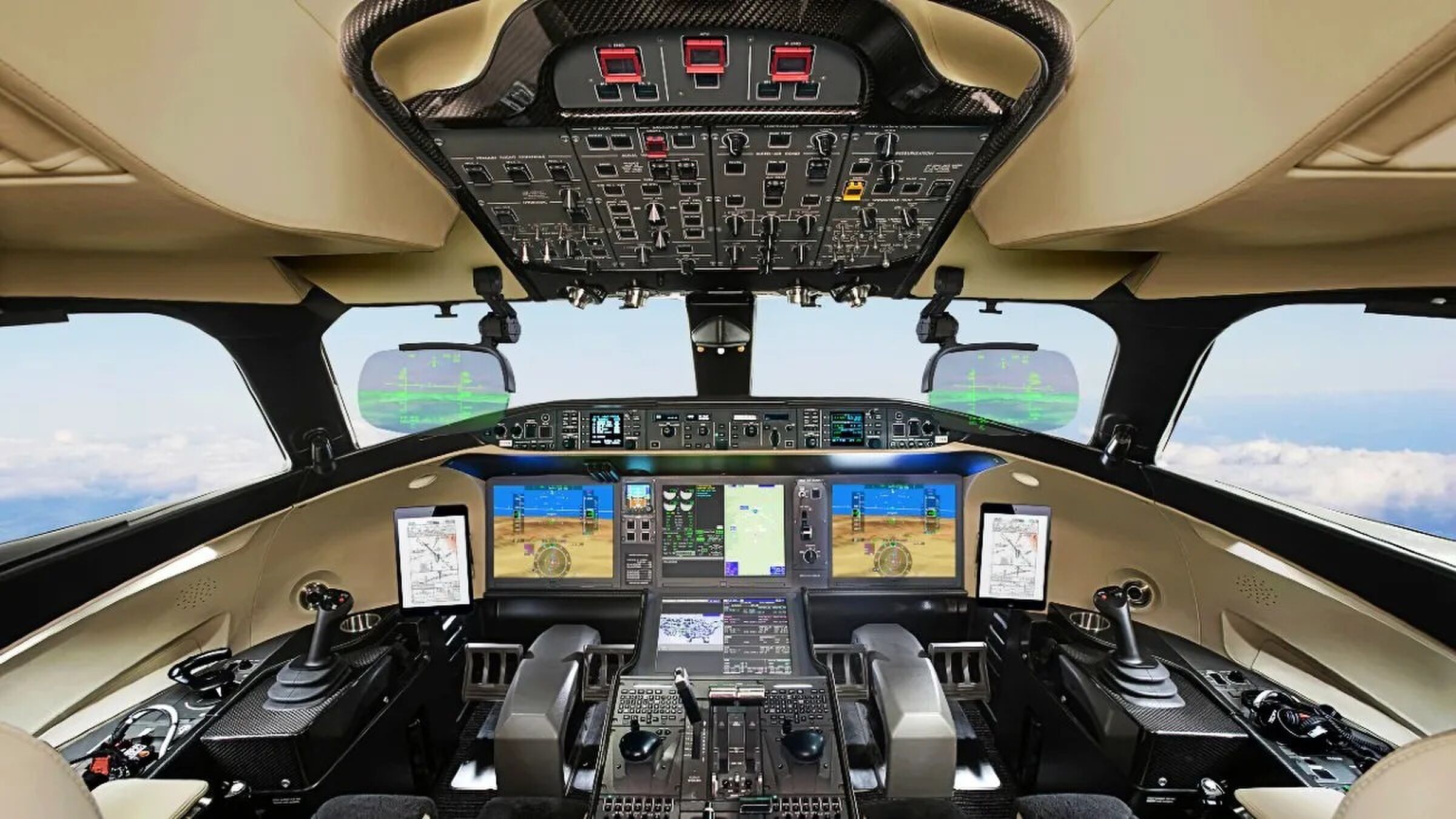 De cockpit van de nieuwe Bombardier Global 8000