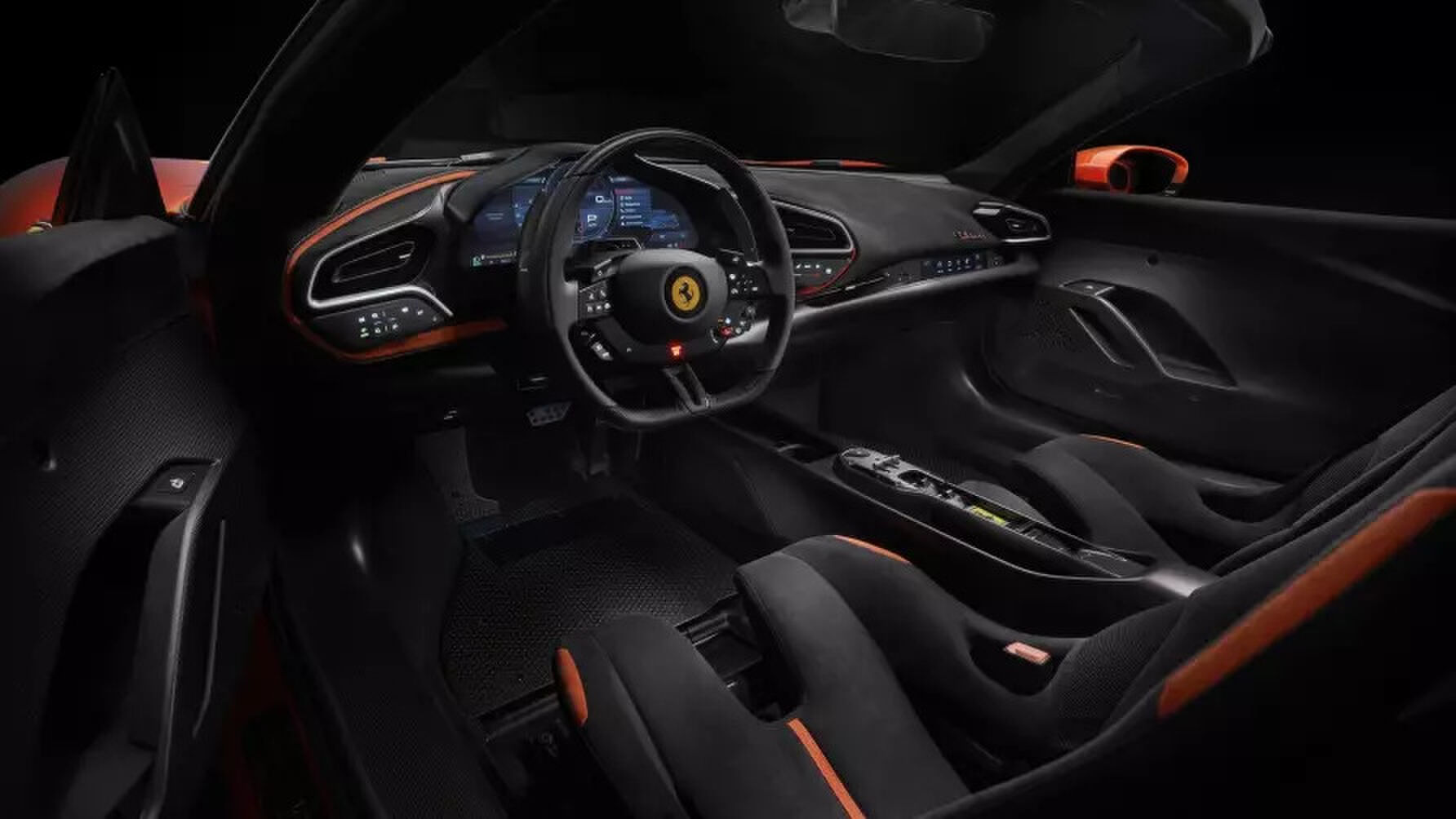 Het interieur van de Ferrari 296 Speciale
