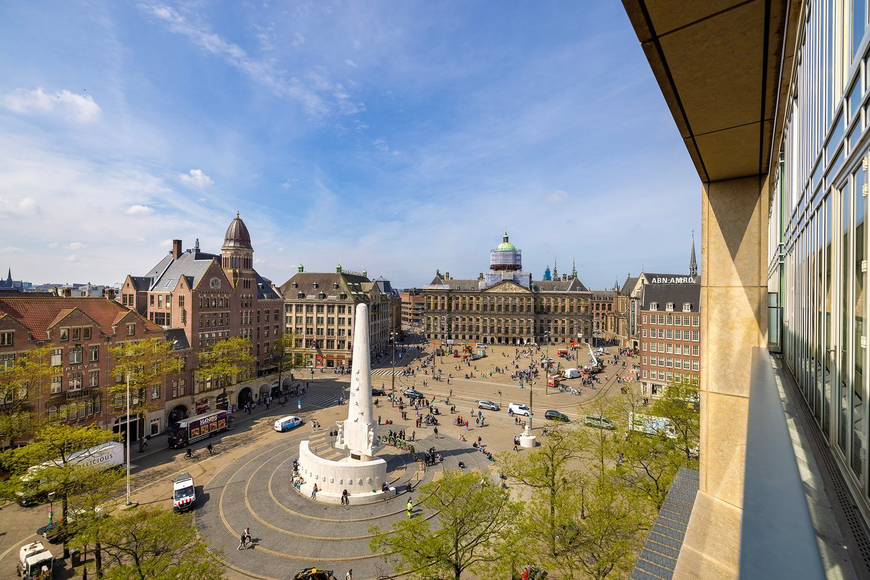 Uitzicht op de Dam vanuit de woning van Bernhard ten Brinke