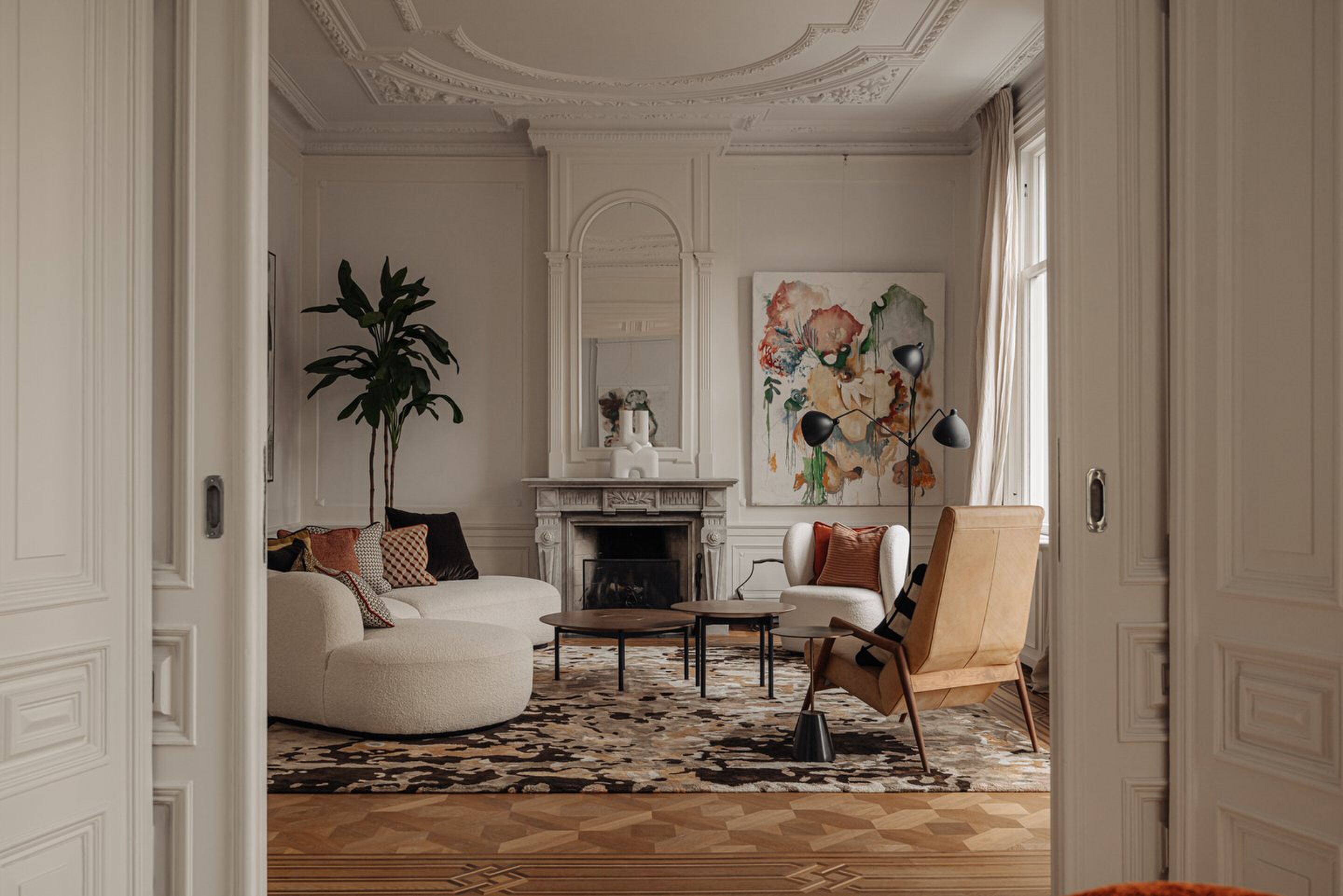 Interieur van de woning van Fokke de Jong in Amsterdam