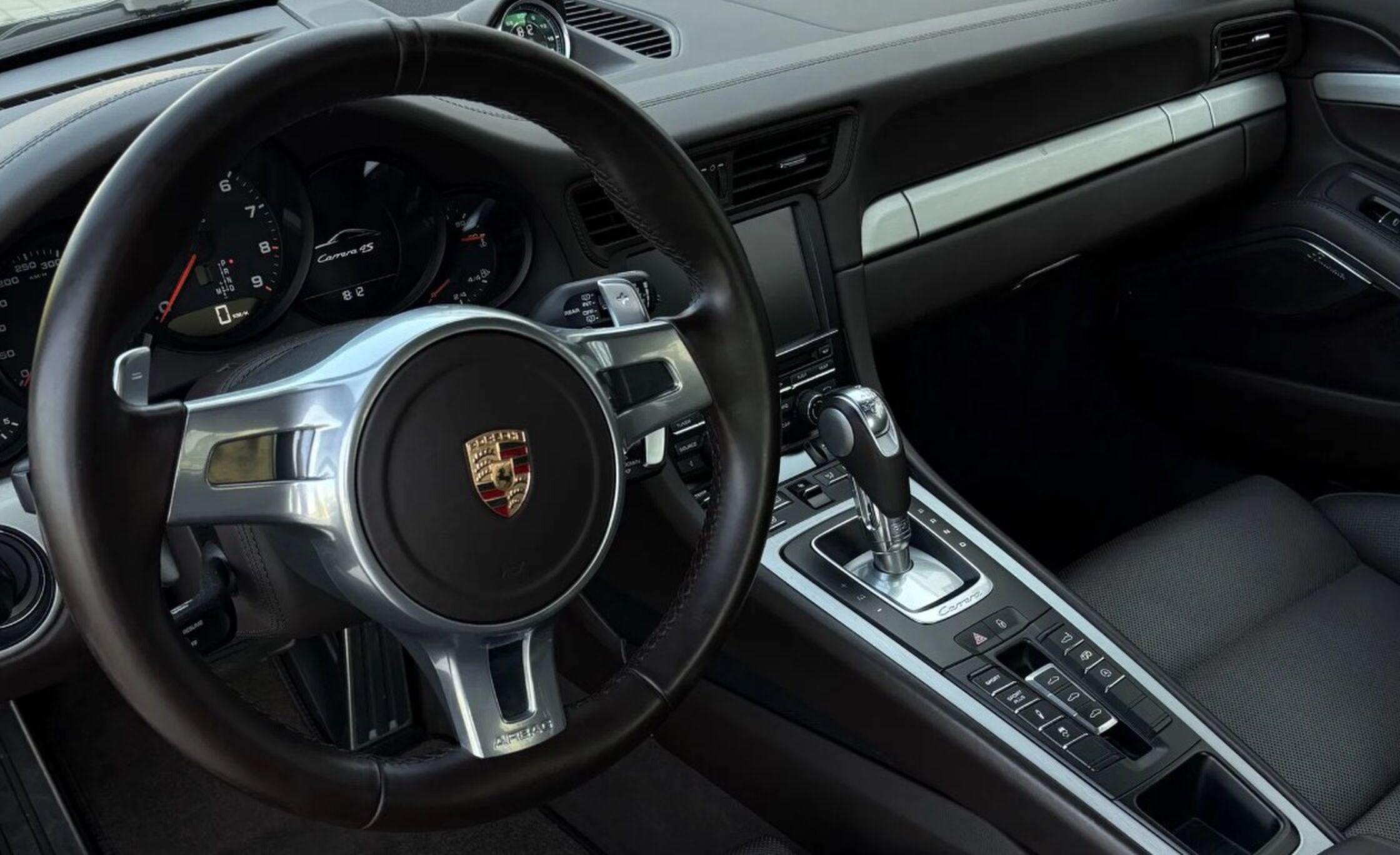 Het interieur van de Porsche 991 Carrera