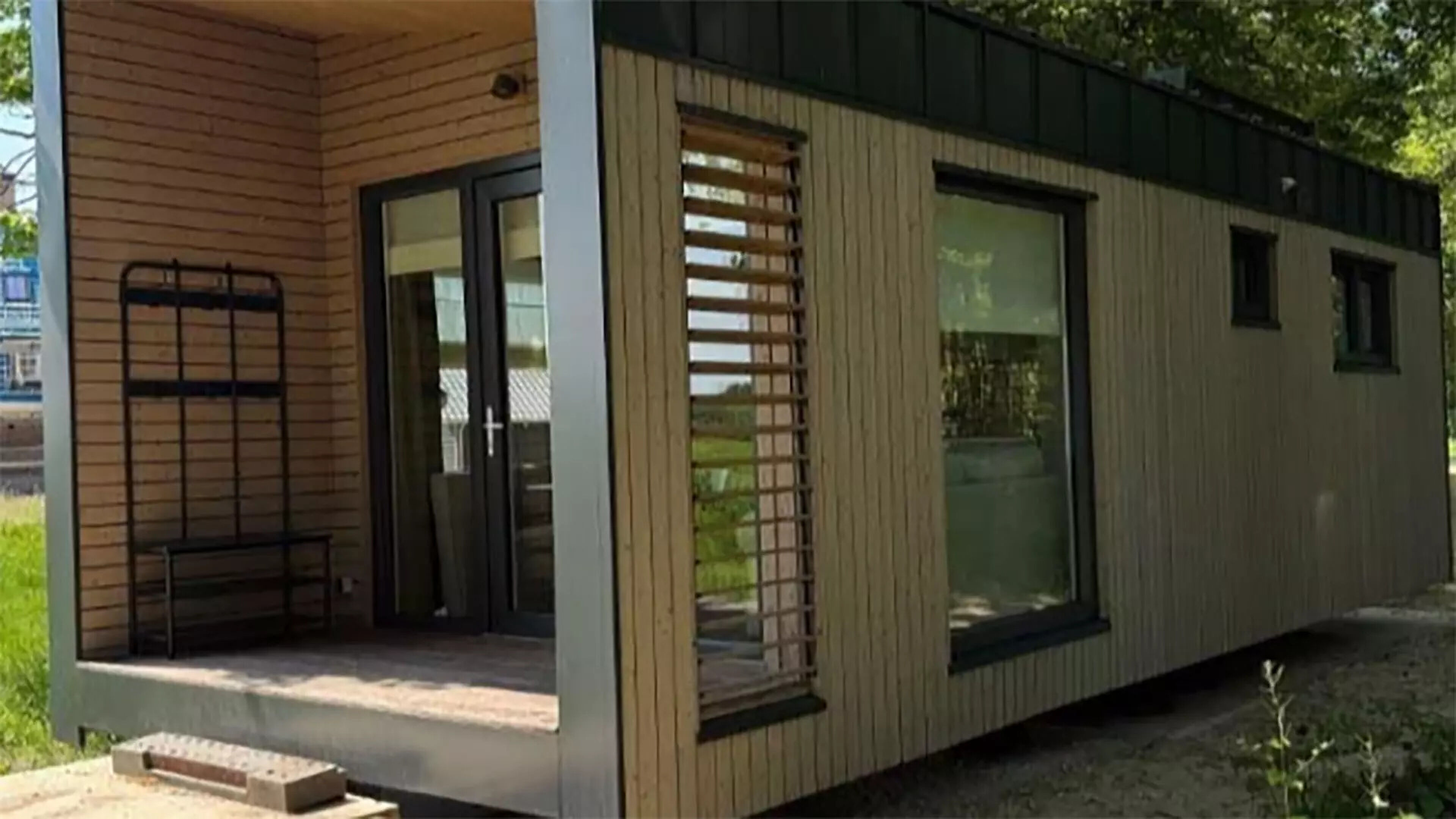 Het tiny house van Maxime Meiland op Marktplaats