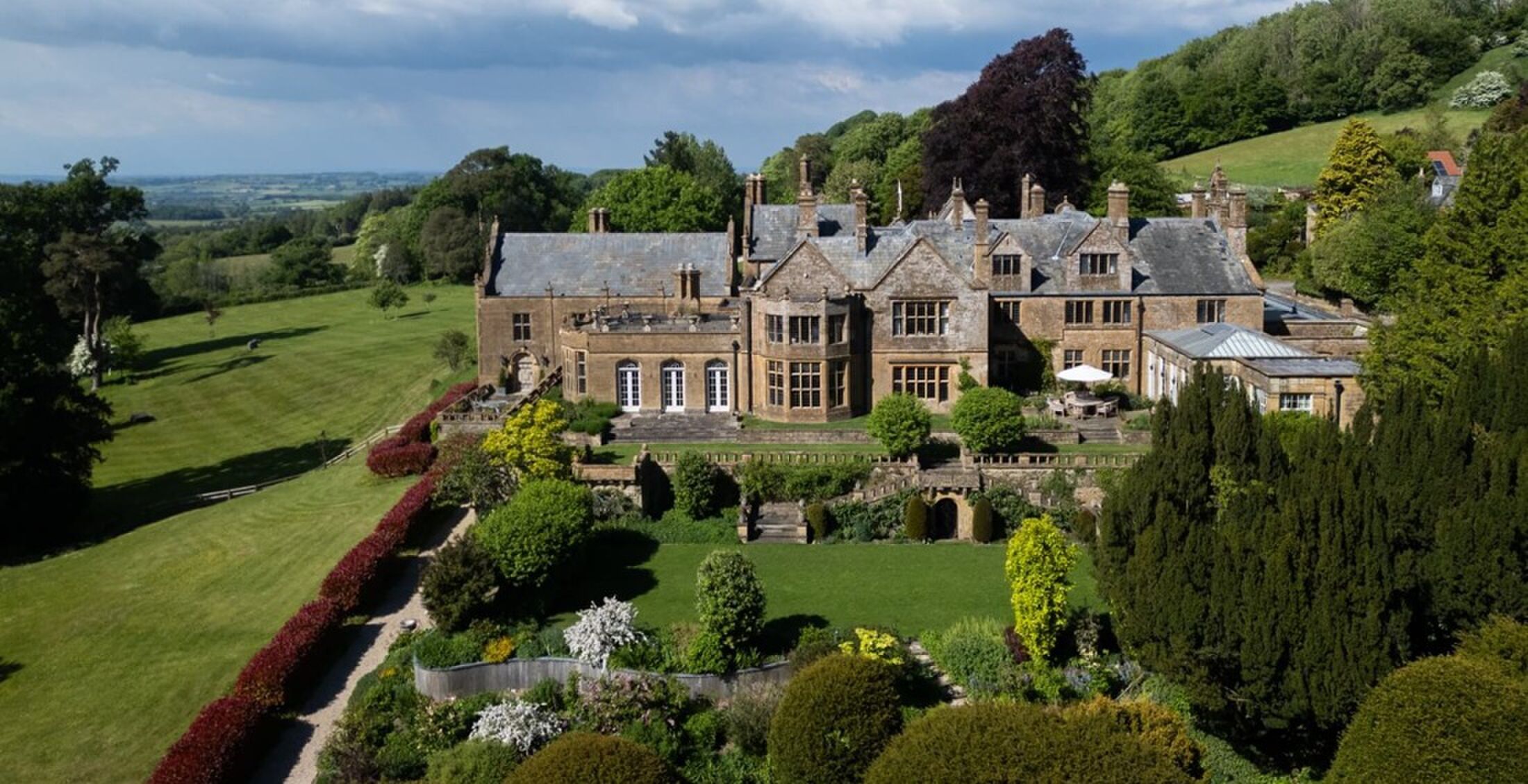 Het luxe landgoed in Engeland
