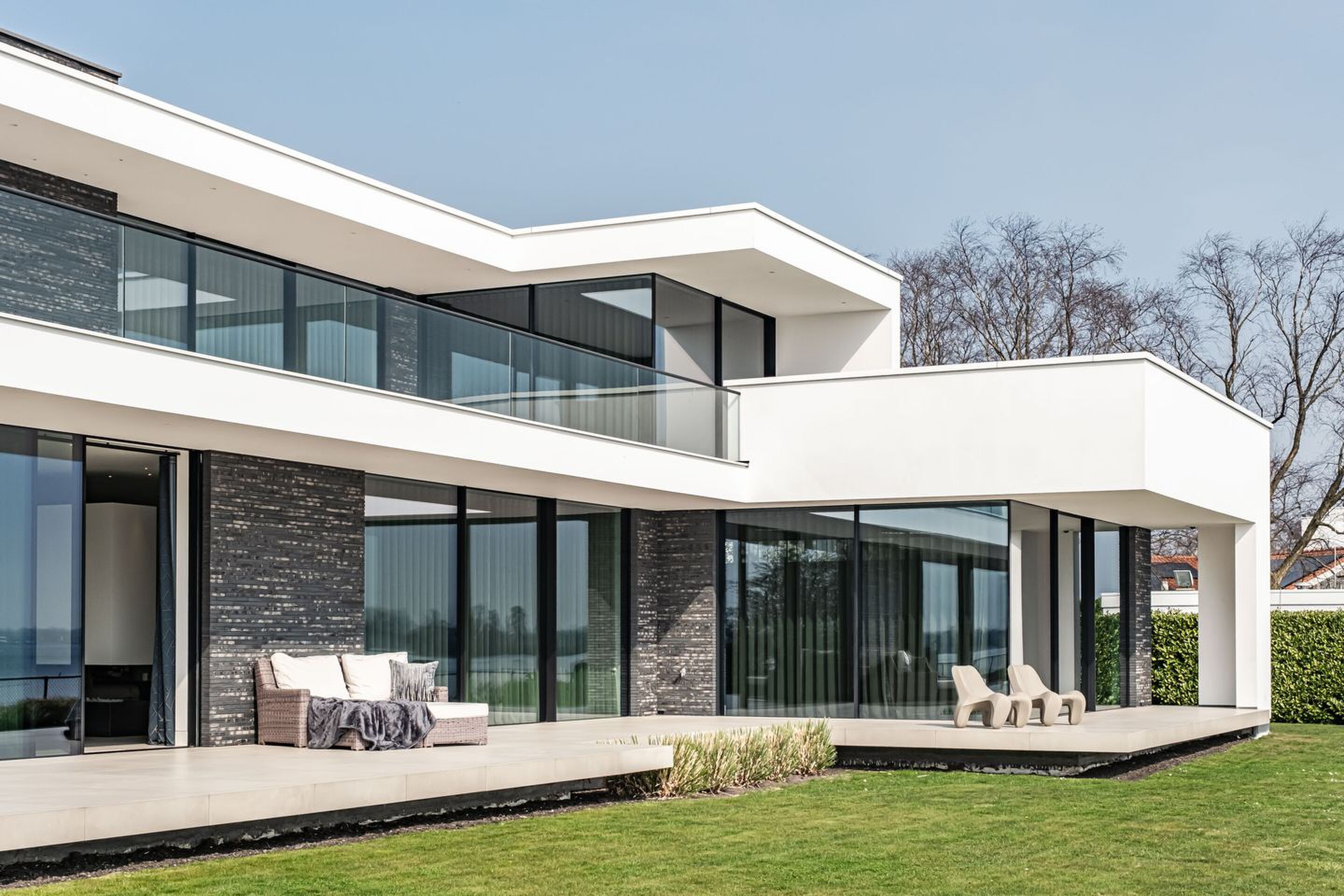 De desbetreffende villa in Vinkeveen