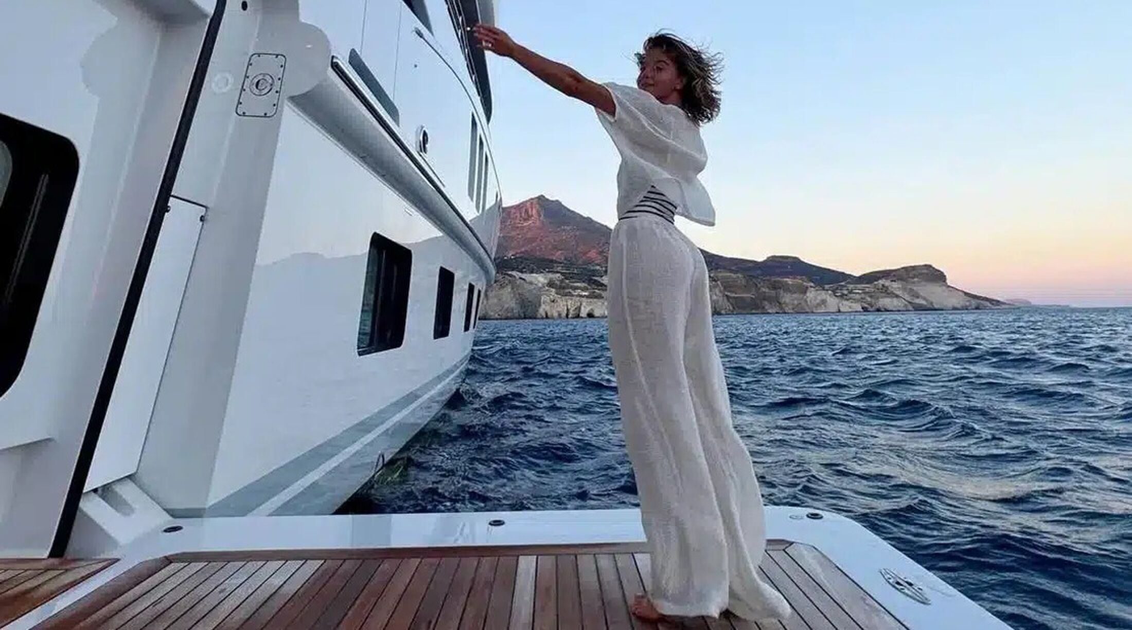 Sydney Sweeney op het luxe superjacht