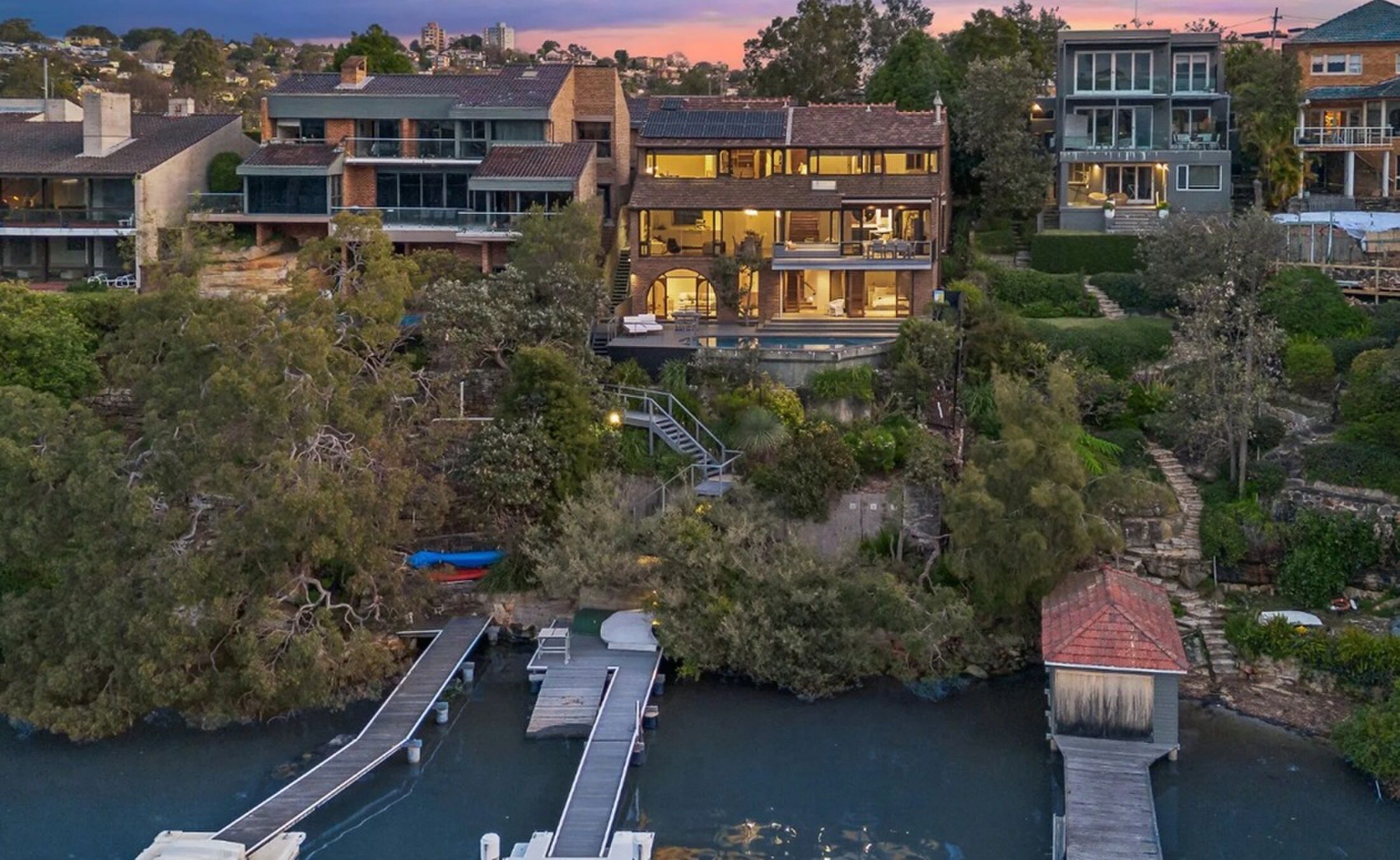 De watervilla in Sydney