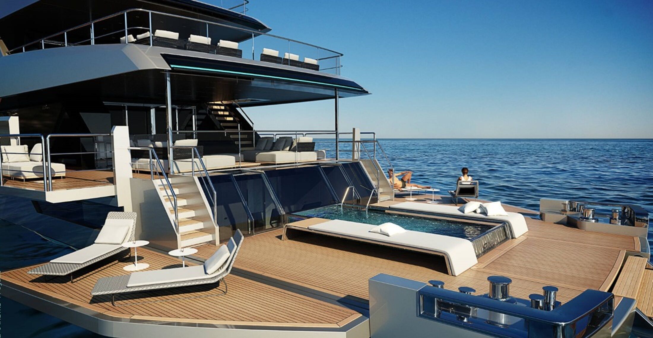 Het luxueuze achterdek