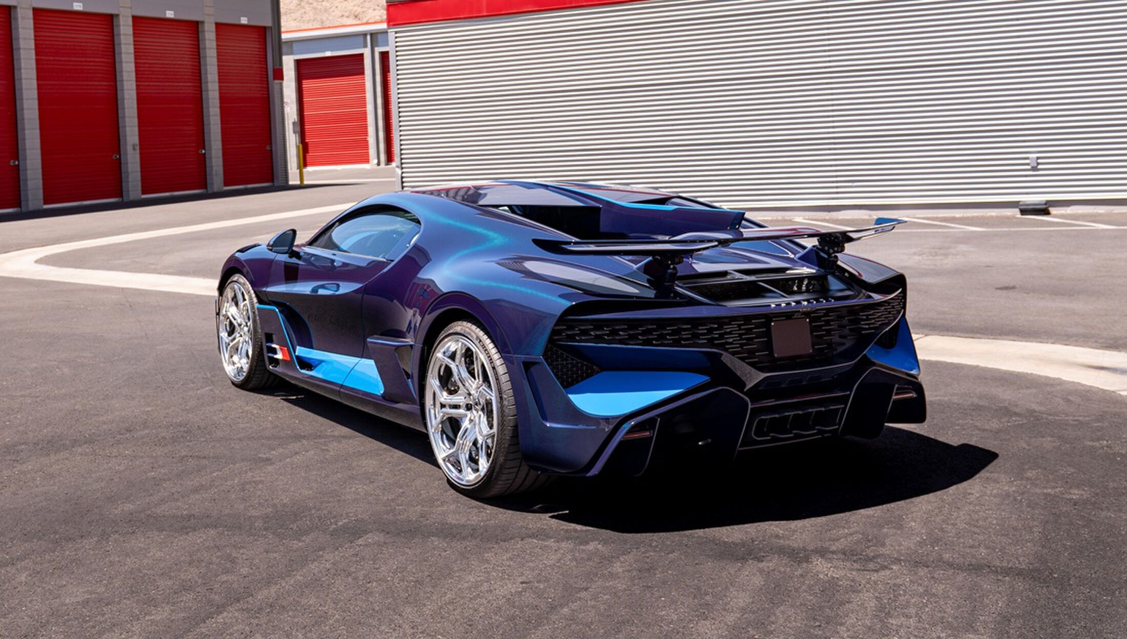 De extreme achterzijde van de hypercar
