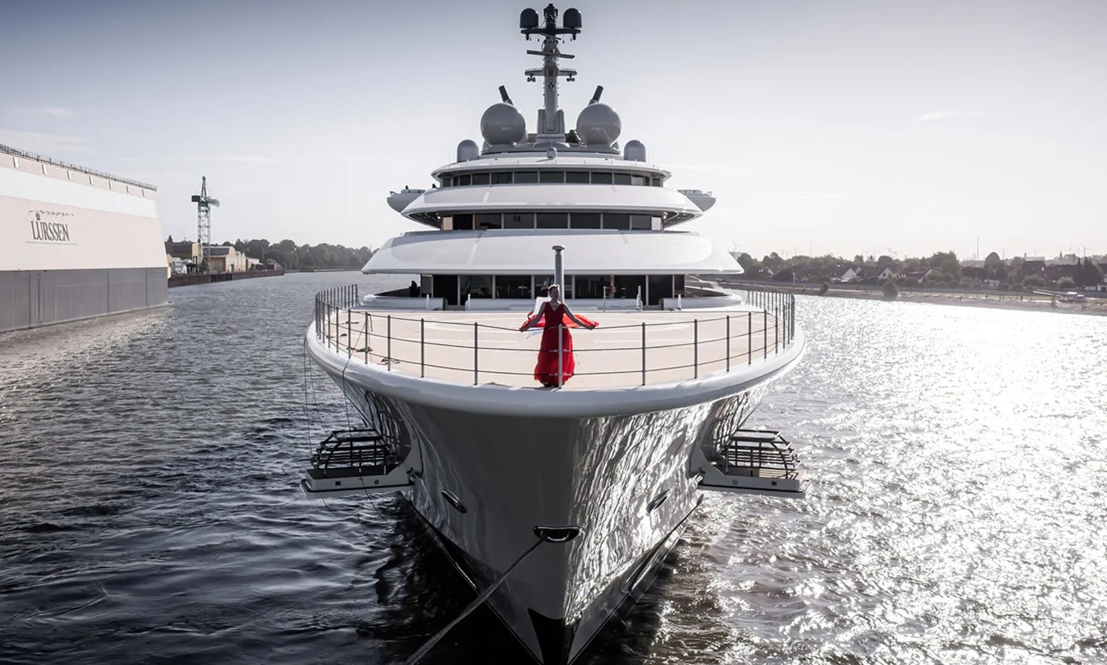 De voorzijde van het schip