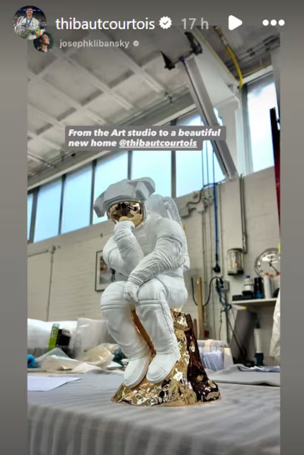 Thibaut Courtois heeft een kunstwerk van Joseph Klibansky overgekocht
