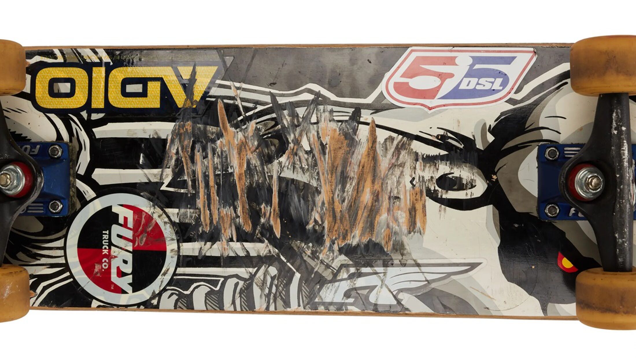 Het skateboard dat recentelijk werd geveild