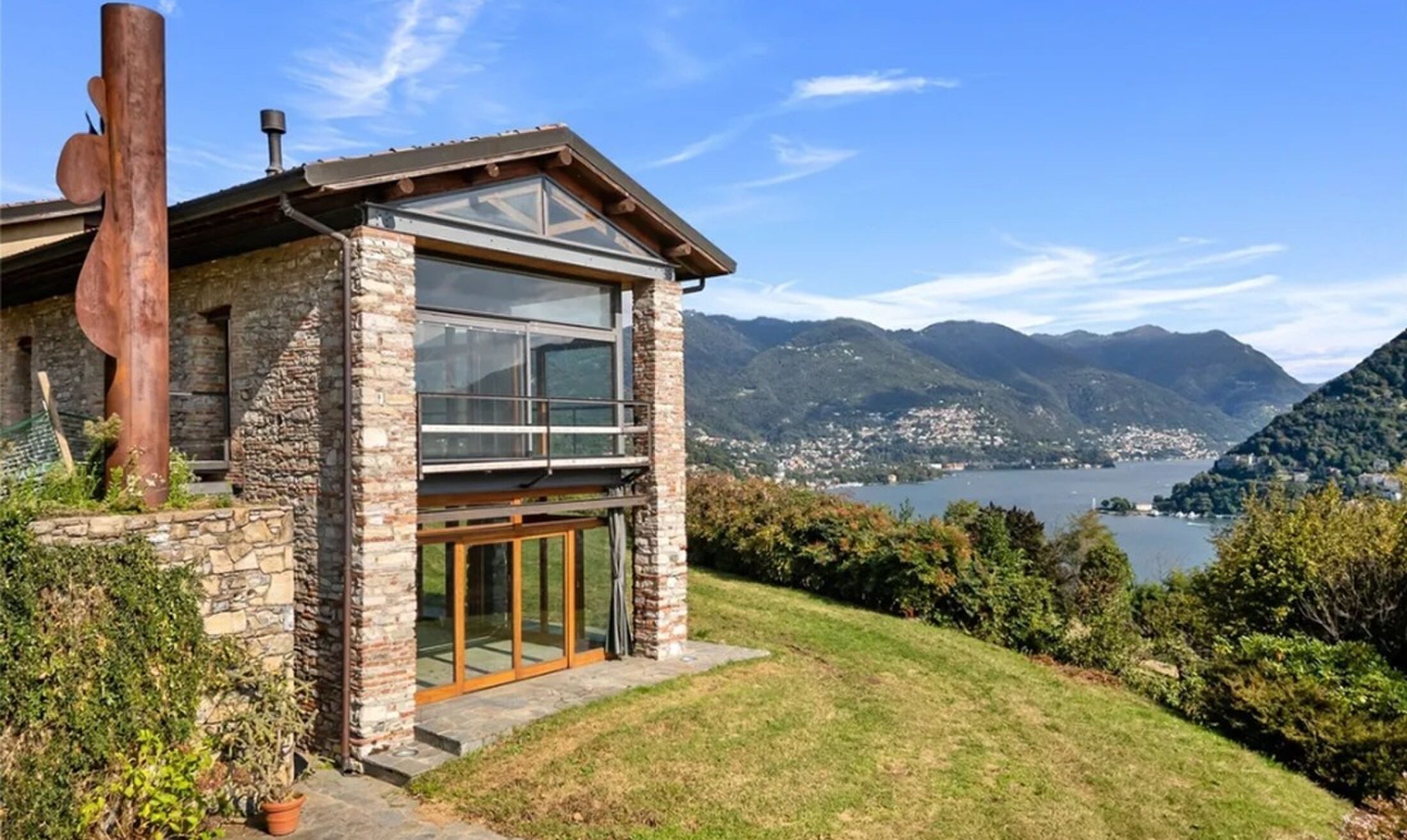 Het uitzicht vanaf het landgoed