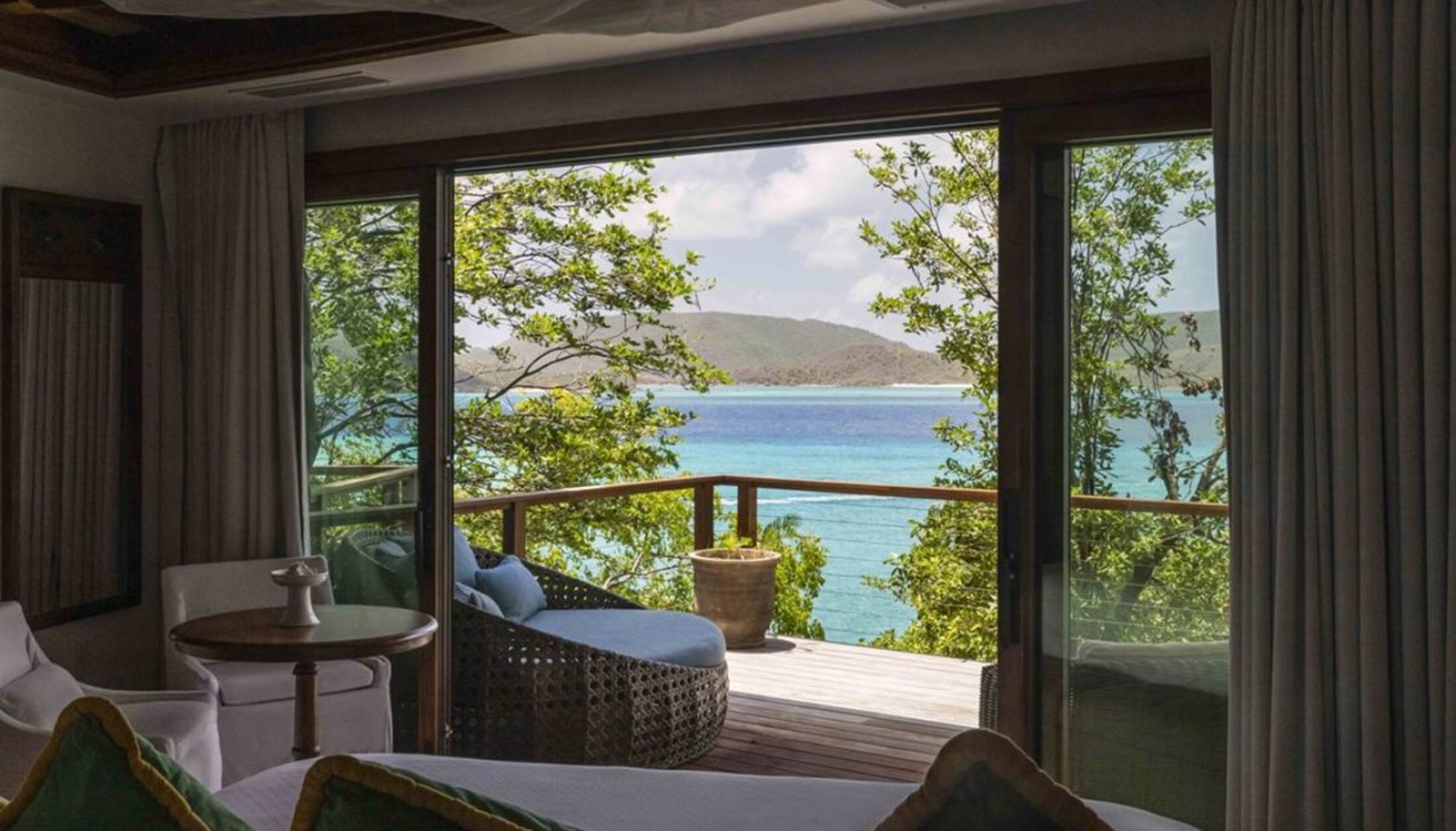 Het uitzicht vanuit de villa's.