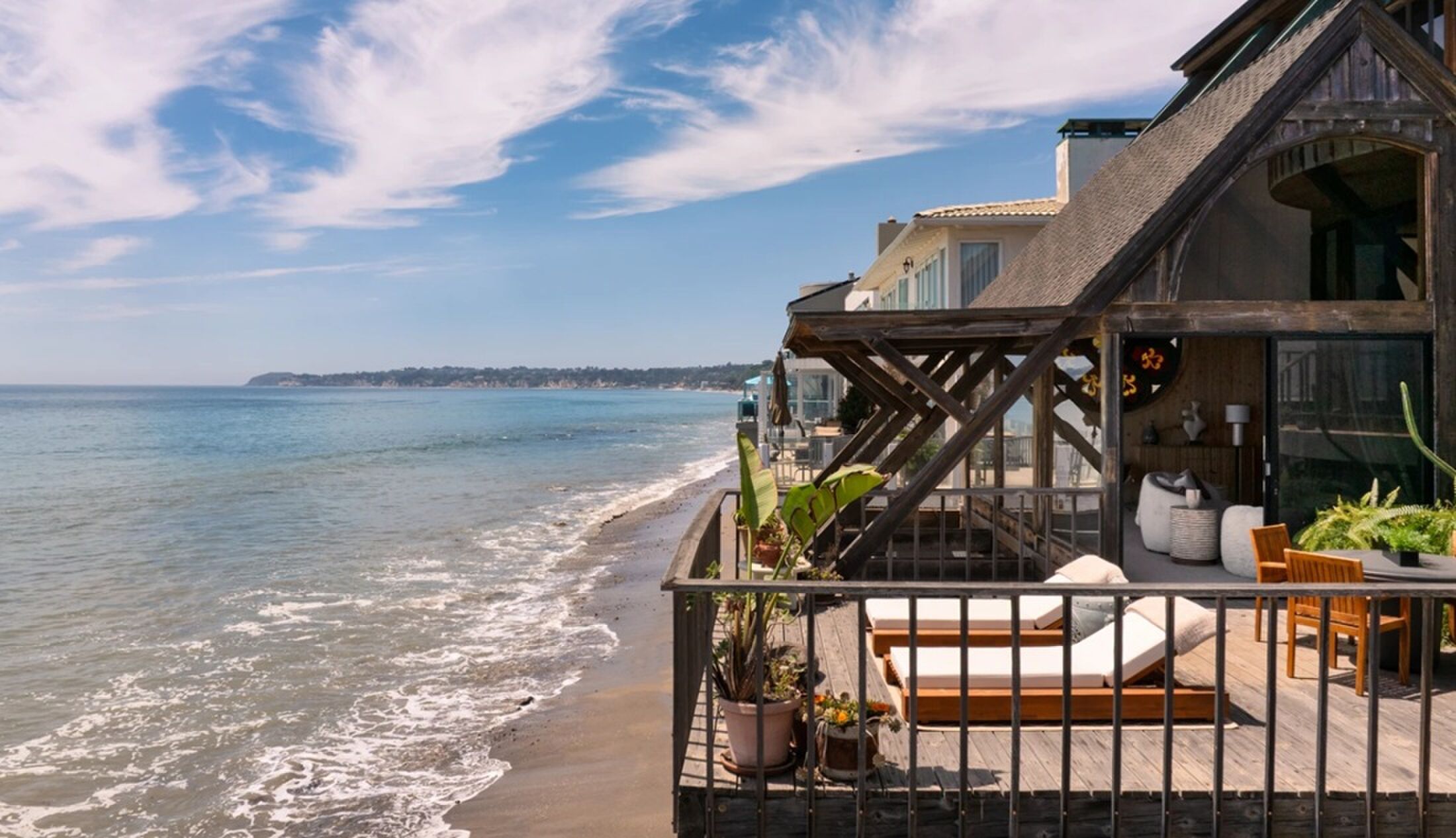 Het strandhuis in Malibu.