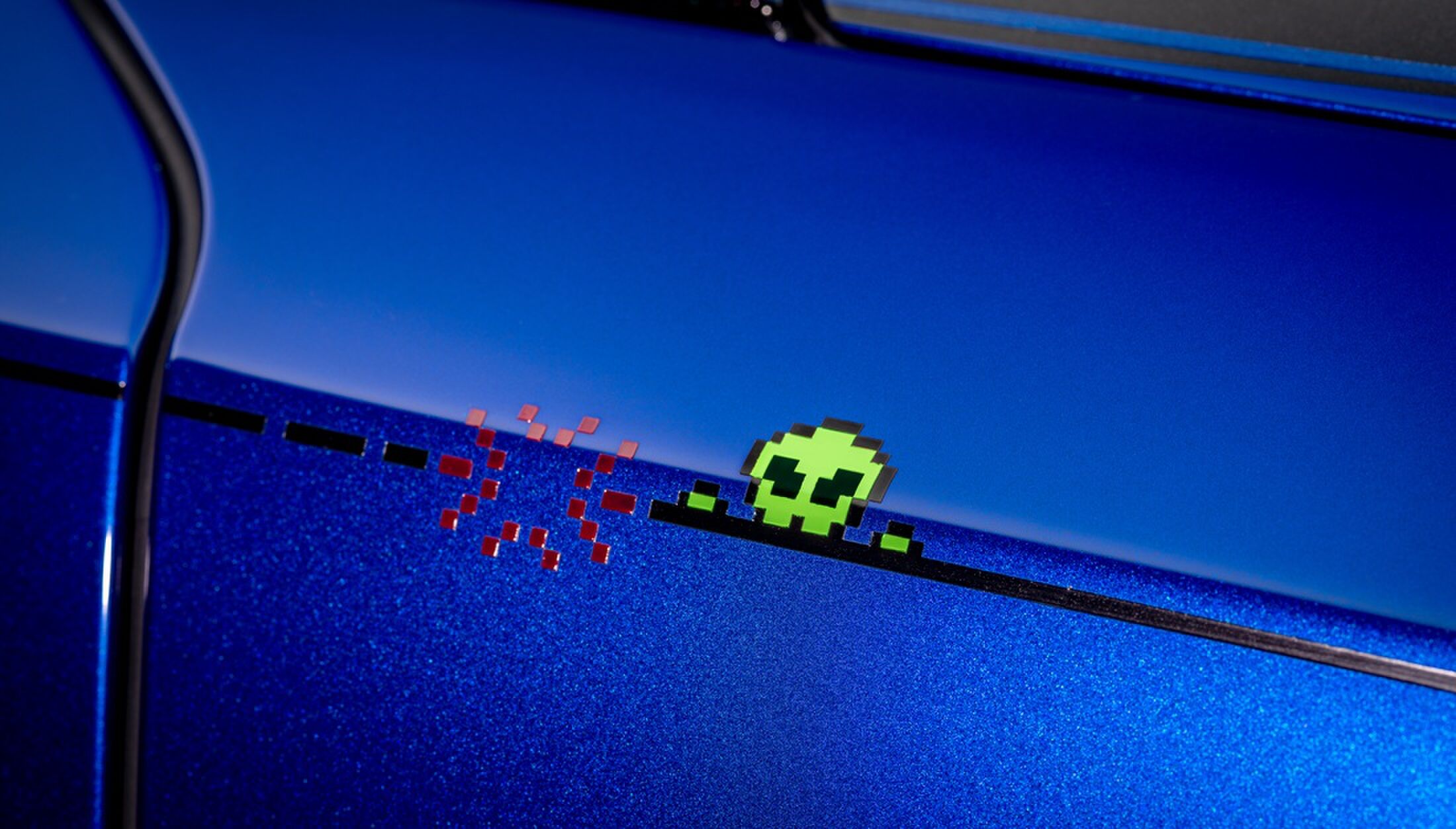 Het icoon op de portier van de speciale Rolls-Royce Ghost