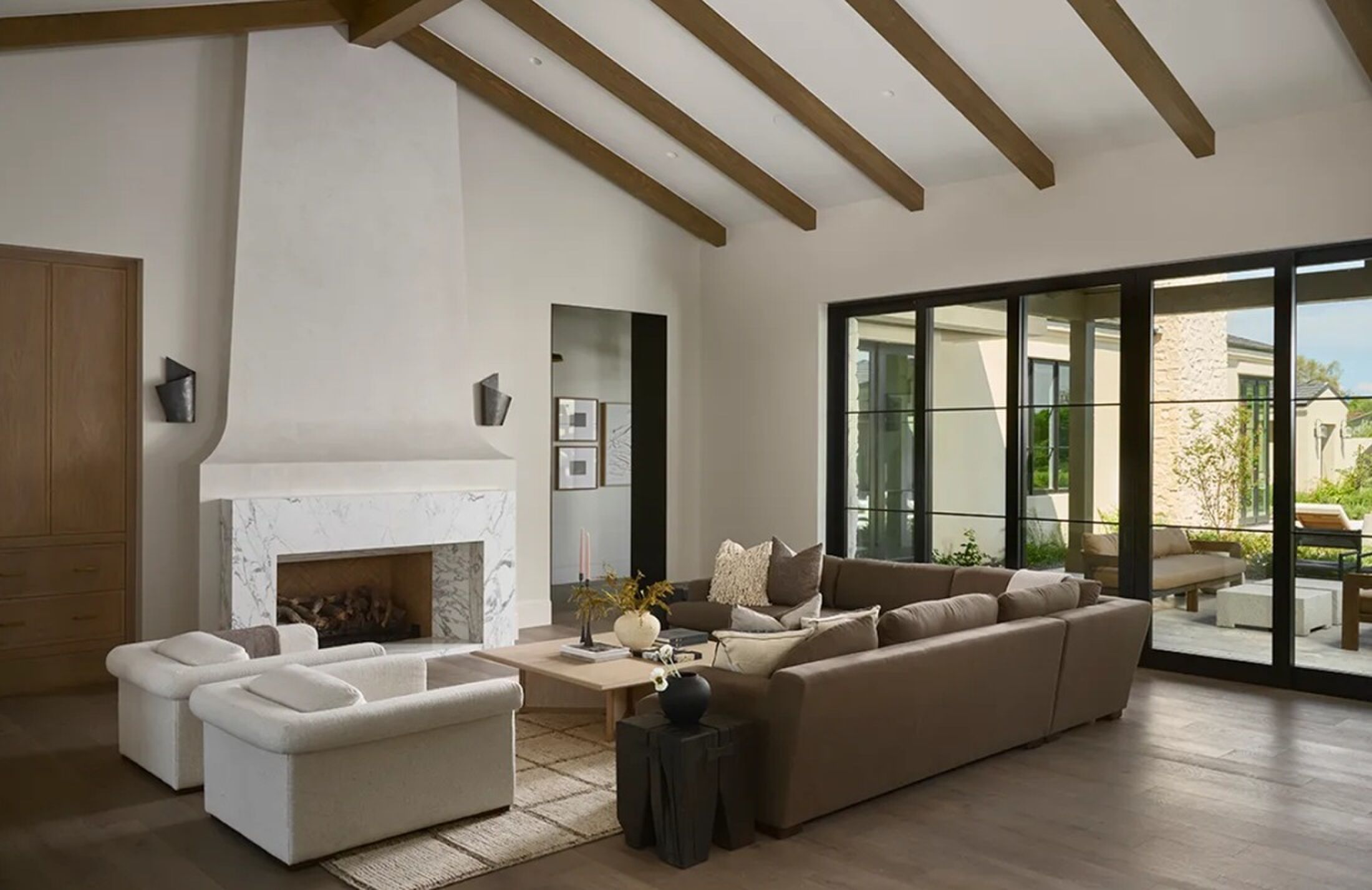 De living van de woning in Arizona.