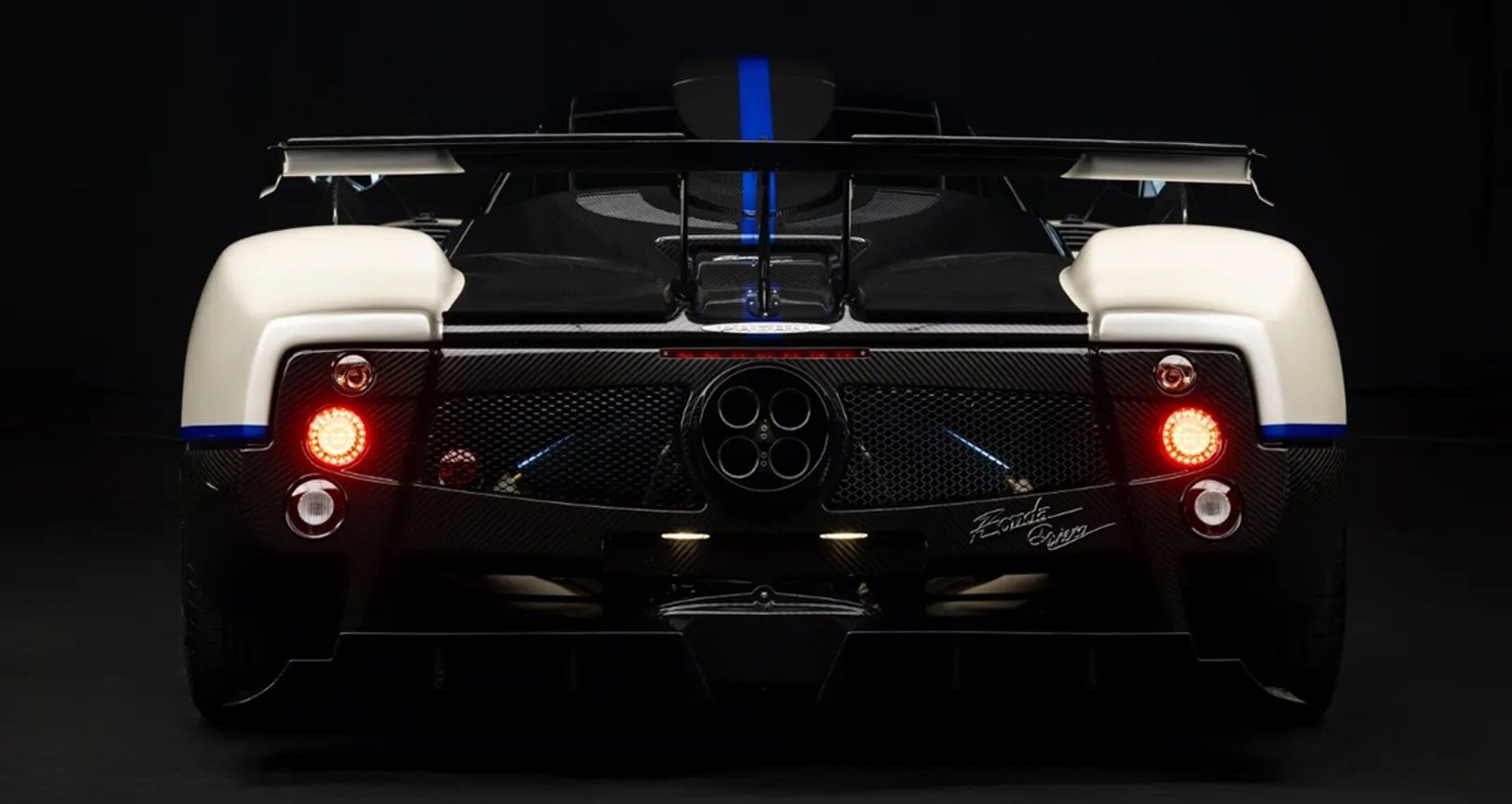 De achterzijde van de hypercar
