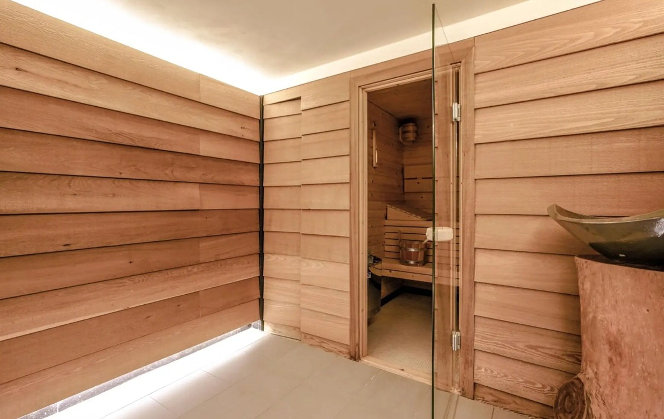 De sauna.