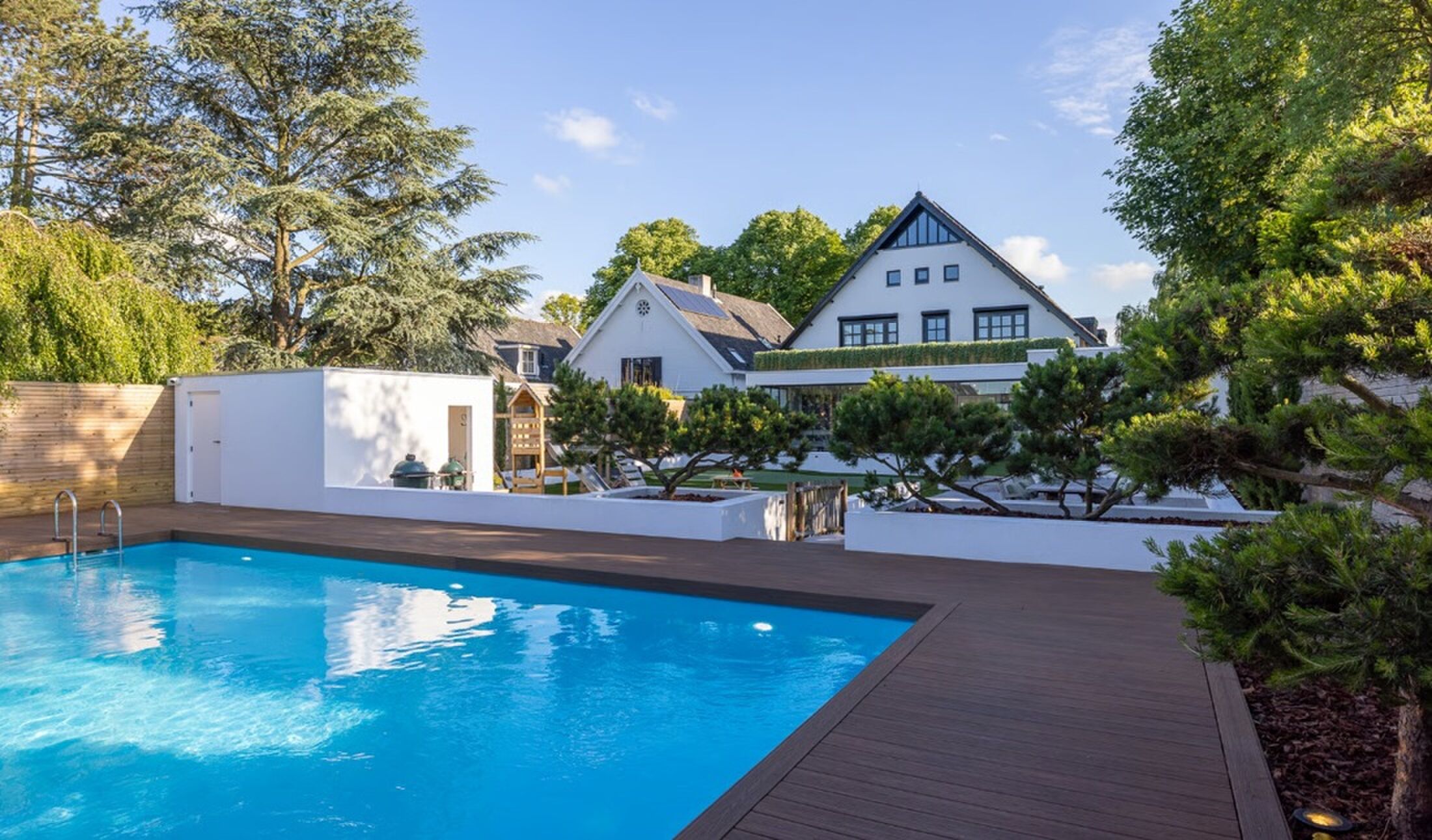 De achtertuin van de villa in Mijnsheerenland