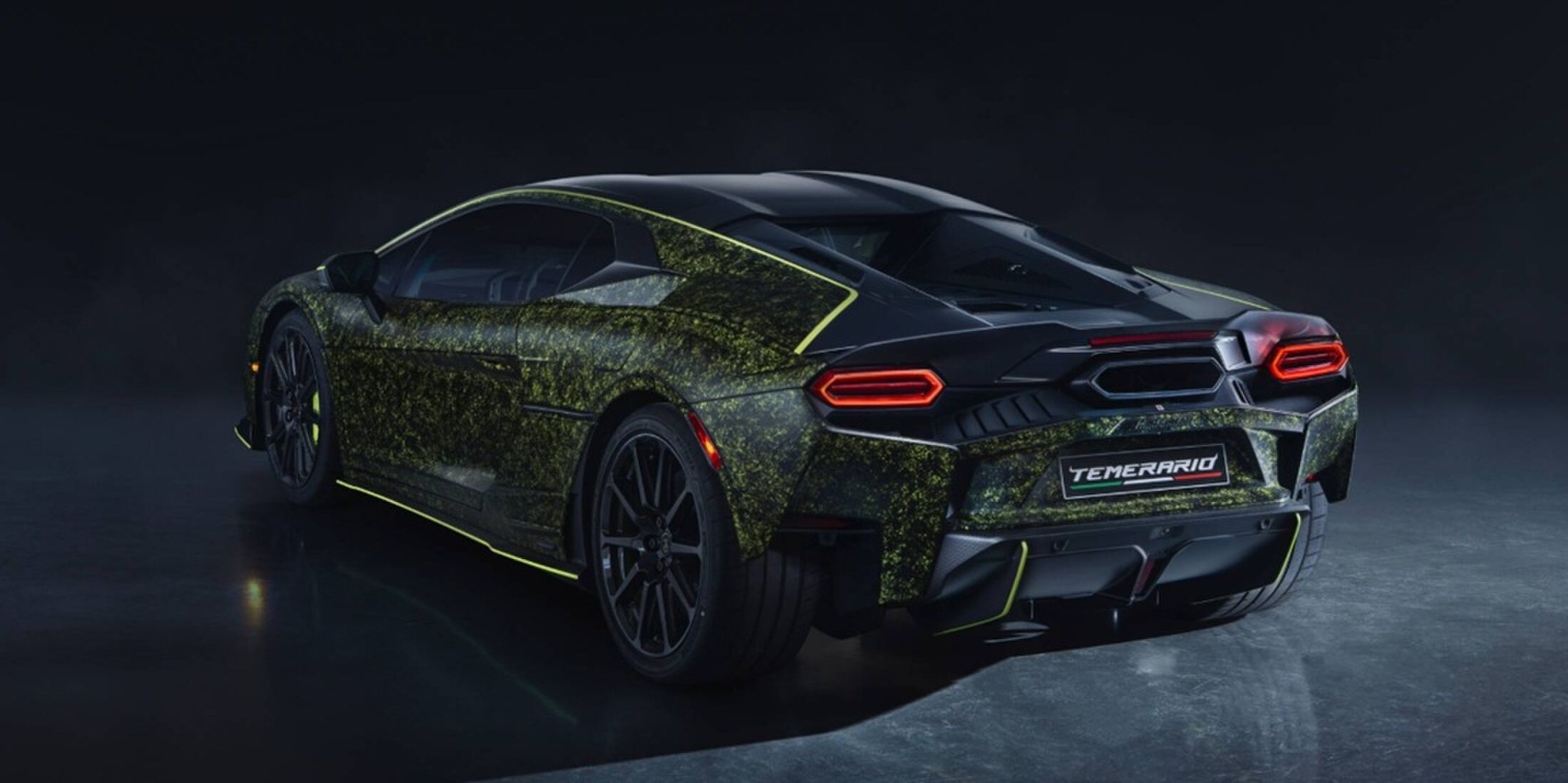 De auto met de nieuwe Lamborghini-livery