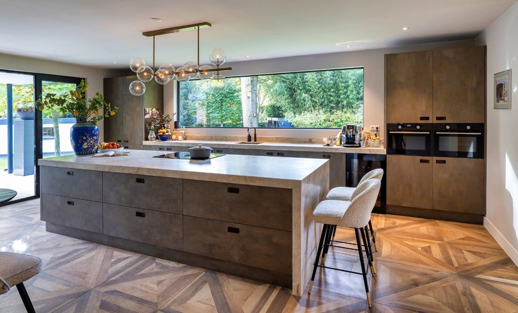 De luxueuze woonkeuken