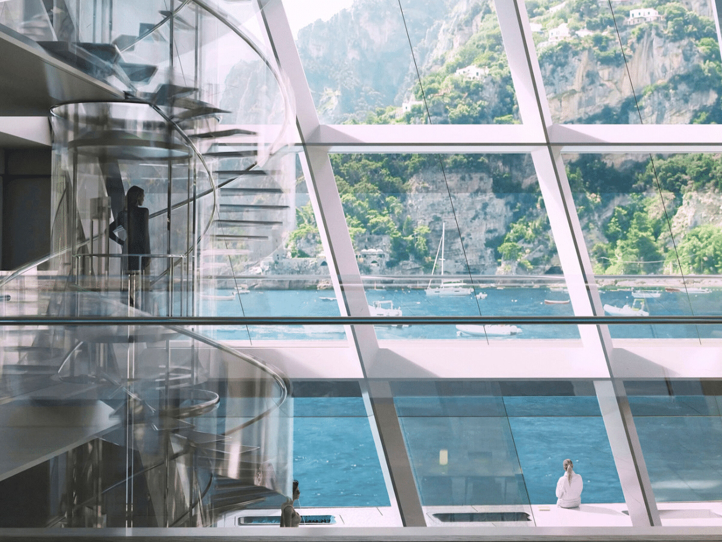 Het interieur van het nieuwe Outlier I-superjacht