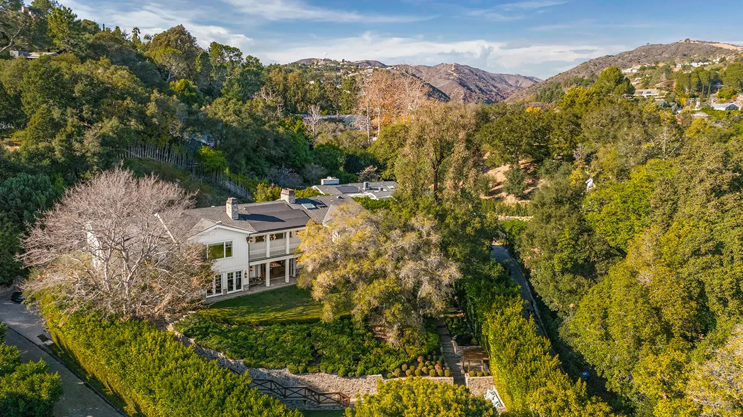 De woning met micro-wijngaard in Los Angeles