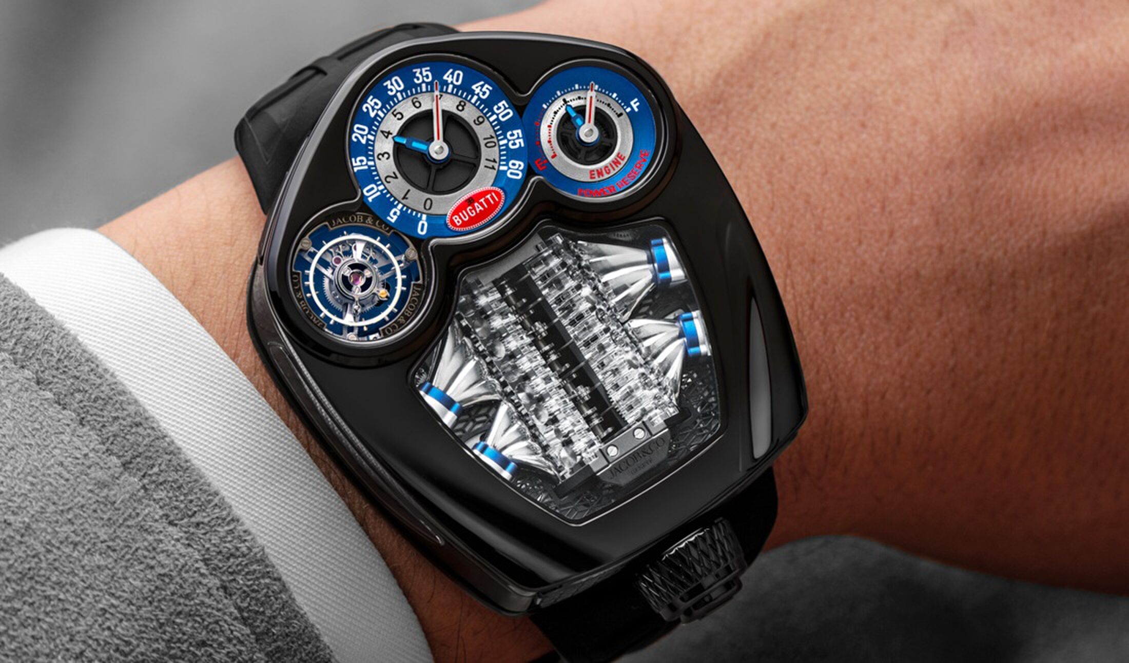 Het horloge van Bugatti en Jacob & Co