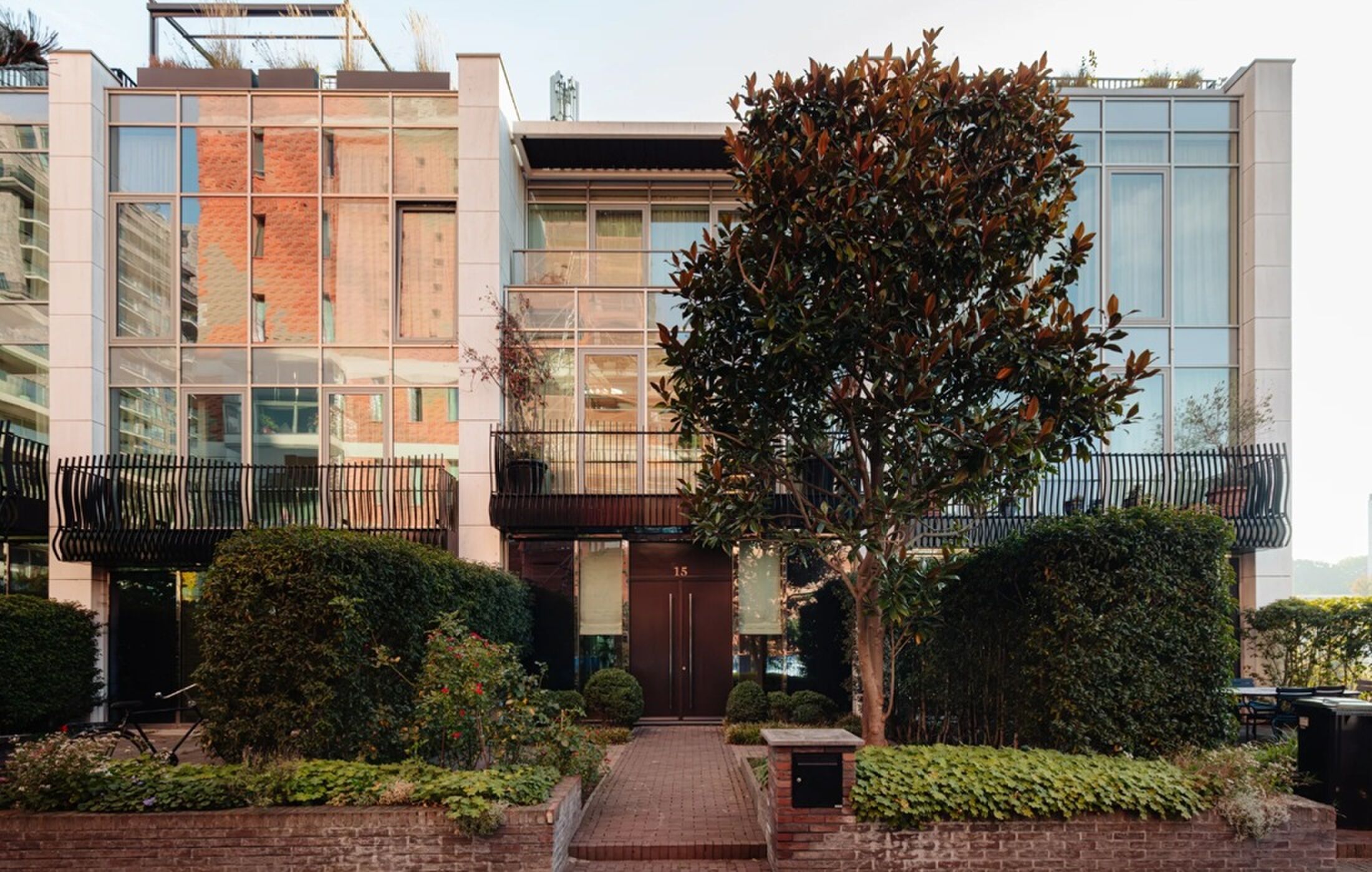 De buitenzijde van het penthouse in Amsterdam-Zuid