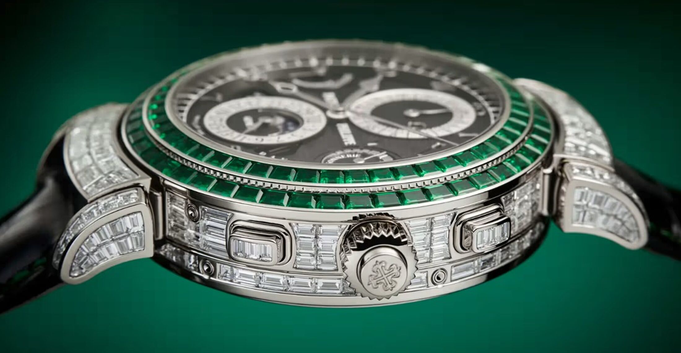 De zijkant van het horloge