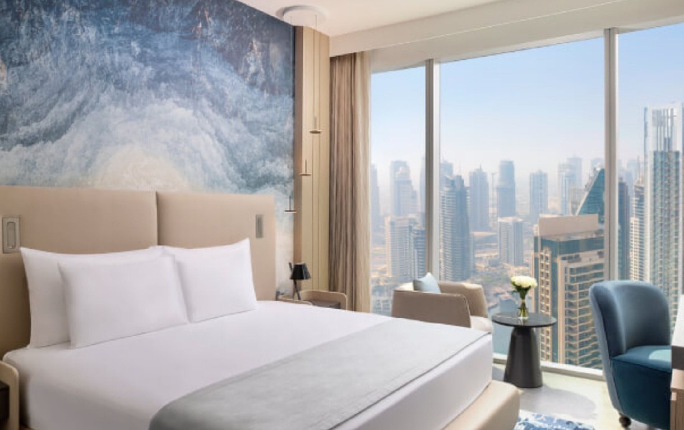 E&eacute;n van de kamers in Ciel Dubai Marina