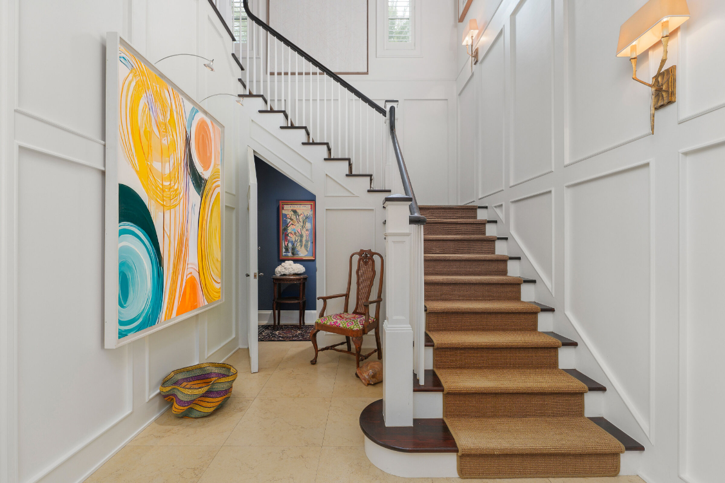 De foyer in het huis van Hurley Haywood in Florida