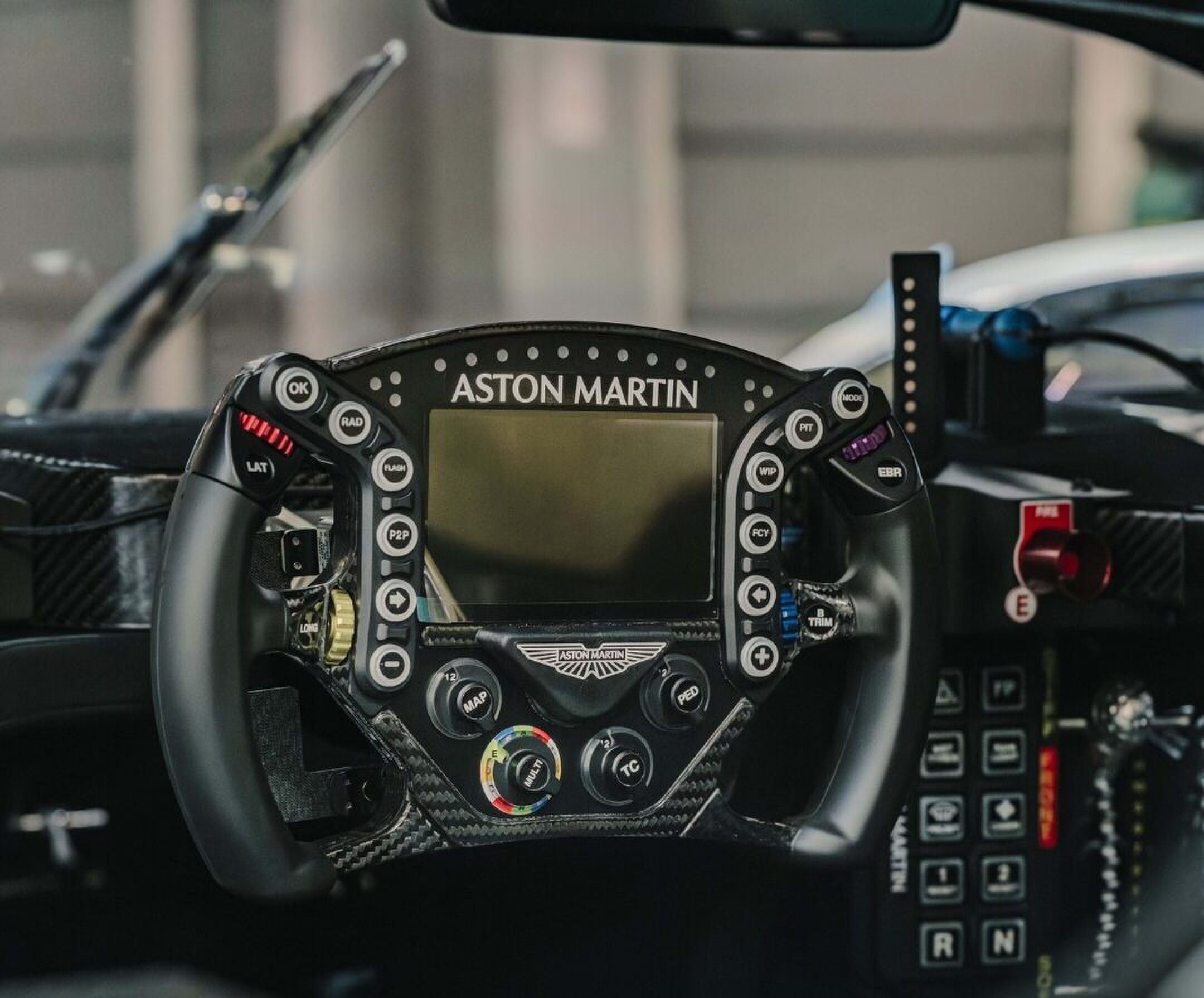 Het stuur van de Aston Martin Valkyrie LM