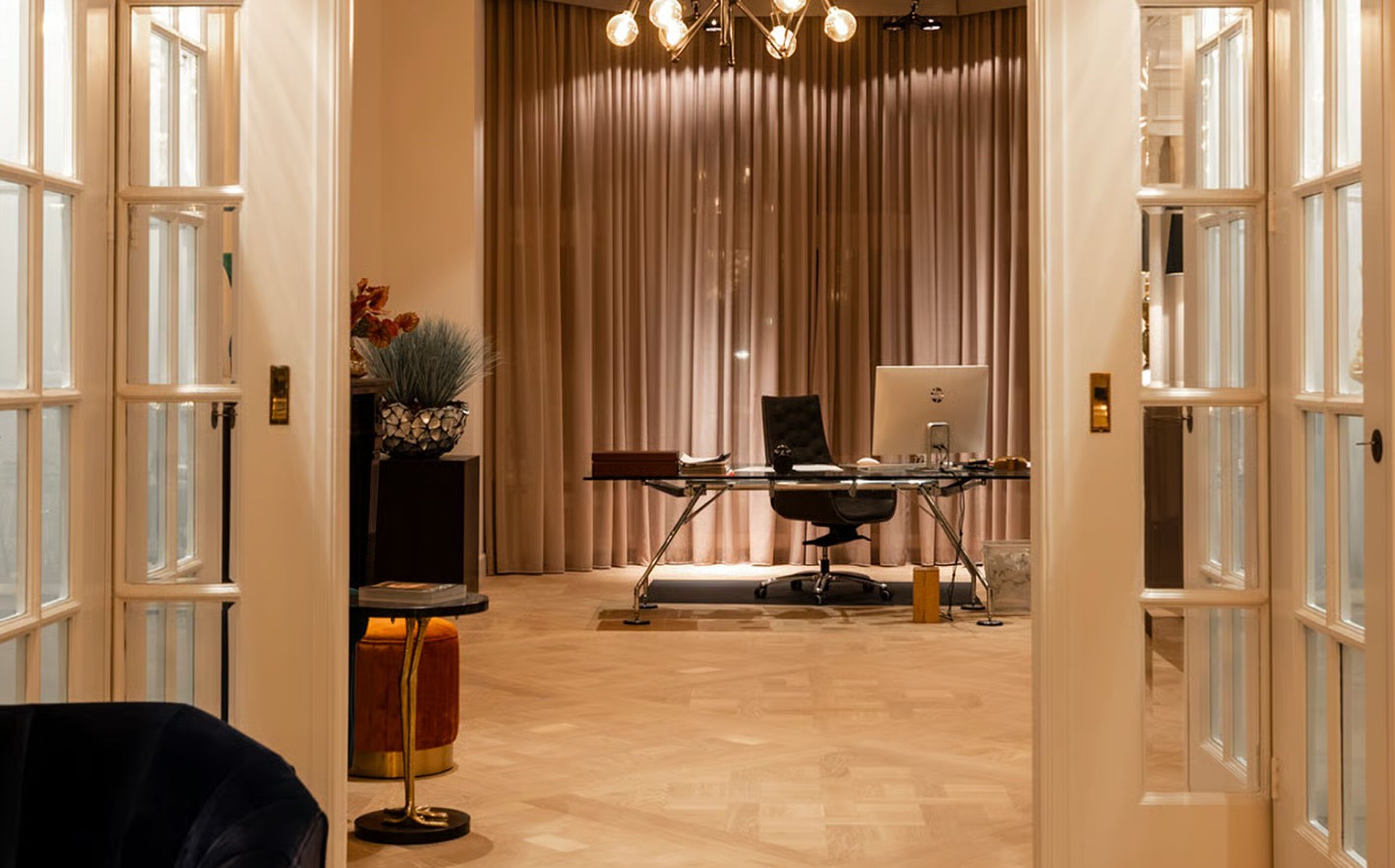 De werkkamer van het herenhuis in Rotterdam