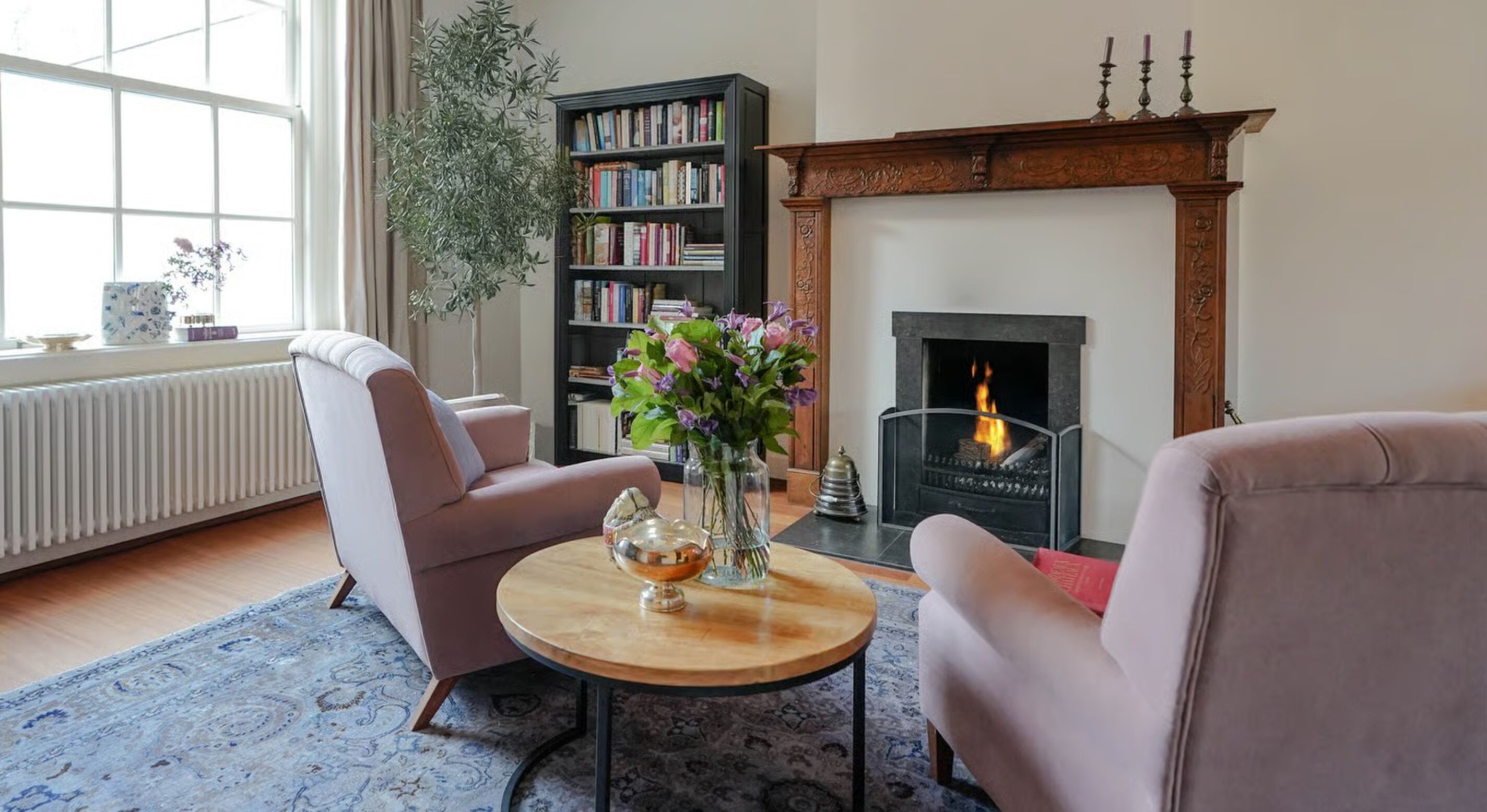 Eén van de kamers in het voormalige studentenhuis van prinses Beatrix in Leiden