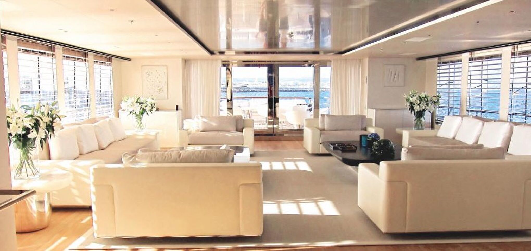 Het interieur van het superjacht Air van Feadship